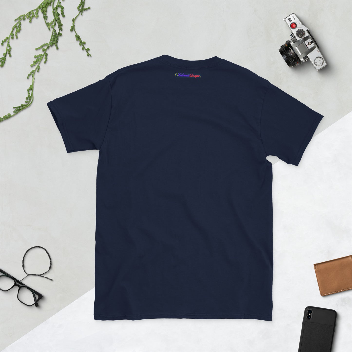 Rose Gold Monogram Floral Flowers, (C D) Calmness Designs, Creative Designs, Short-Sleeve Unisex T-Shirt