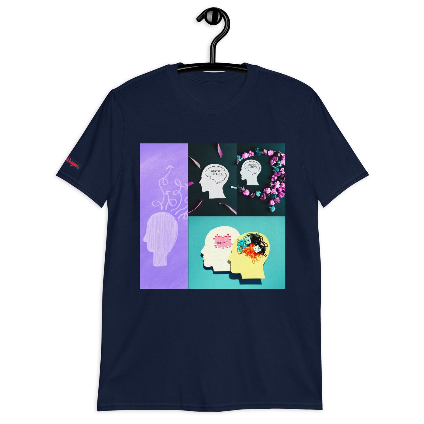 Mental Disorders, Mental Health Flowers, Calmness Designs, Short-Sleeve Unisex T-Shirt