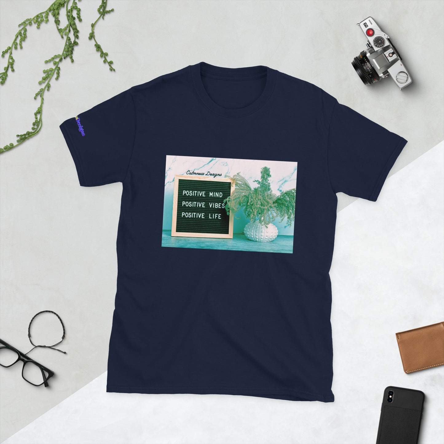 POSITIVE MIND, POSITIVE VIBES, POSITIVE LIFE, Short-Sleeve Unisex T-Shirt