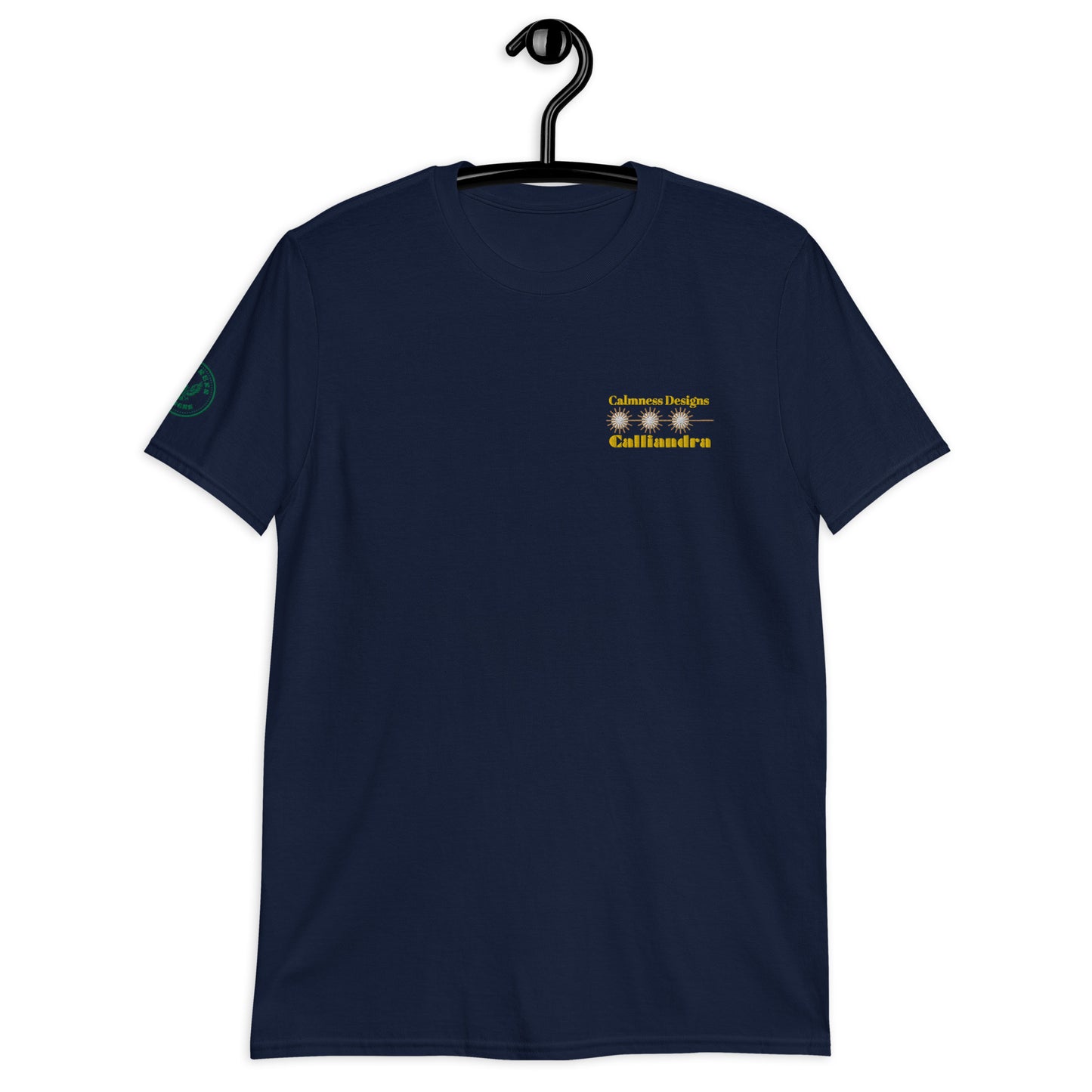 Elegant Geometric Calliandra, Eagle Vintage Illustration, CALMNESS DESIGNS, Creative Designer's, Short-Sleeve Unisex T-Shirt