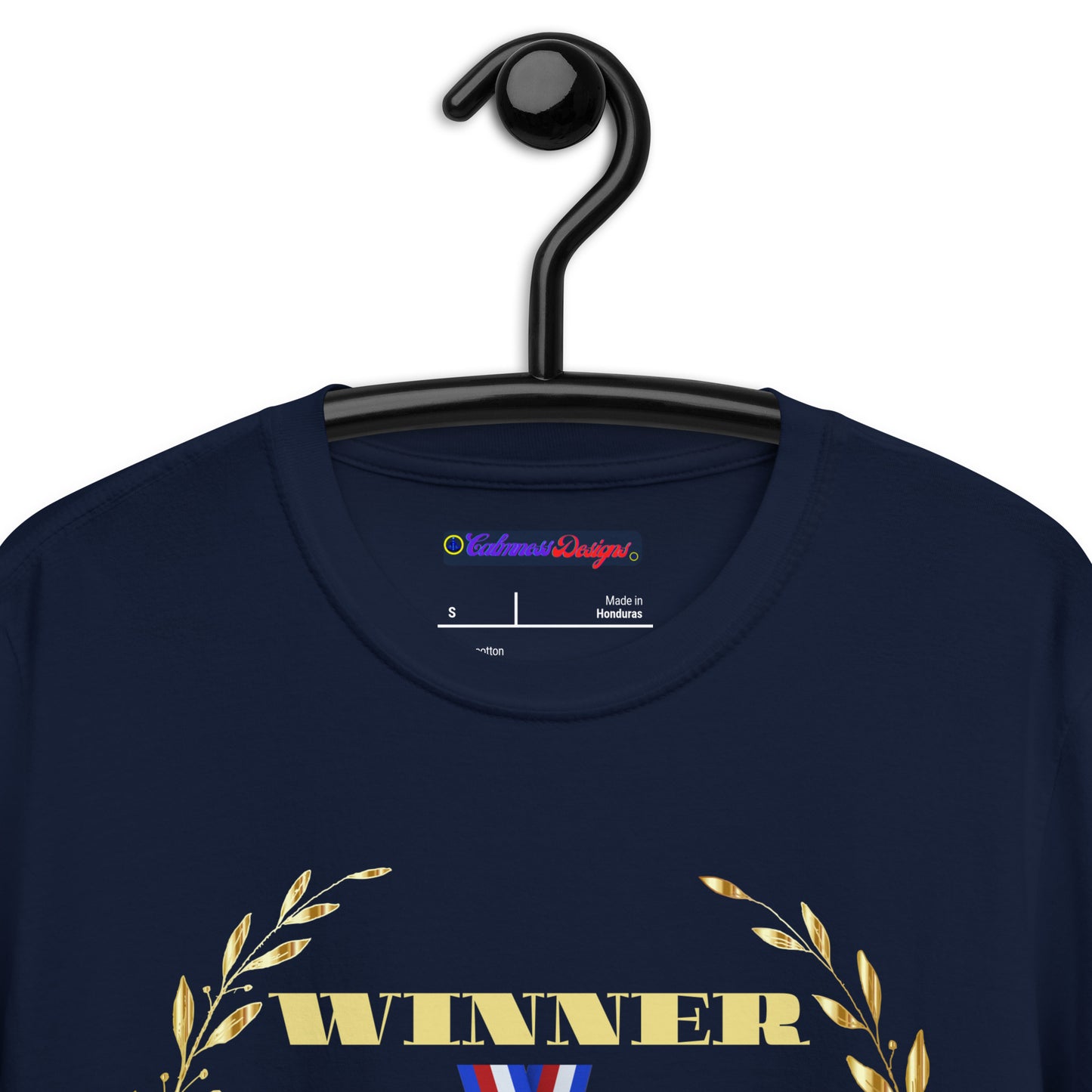 GOLD Wreath, GOLD-MEDAL, WINNER, #1 (C D), CALMNESS DESIGNS, Creative Designer's, Short-Sleeve Unisex T-Shirt
