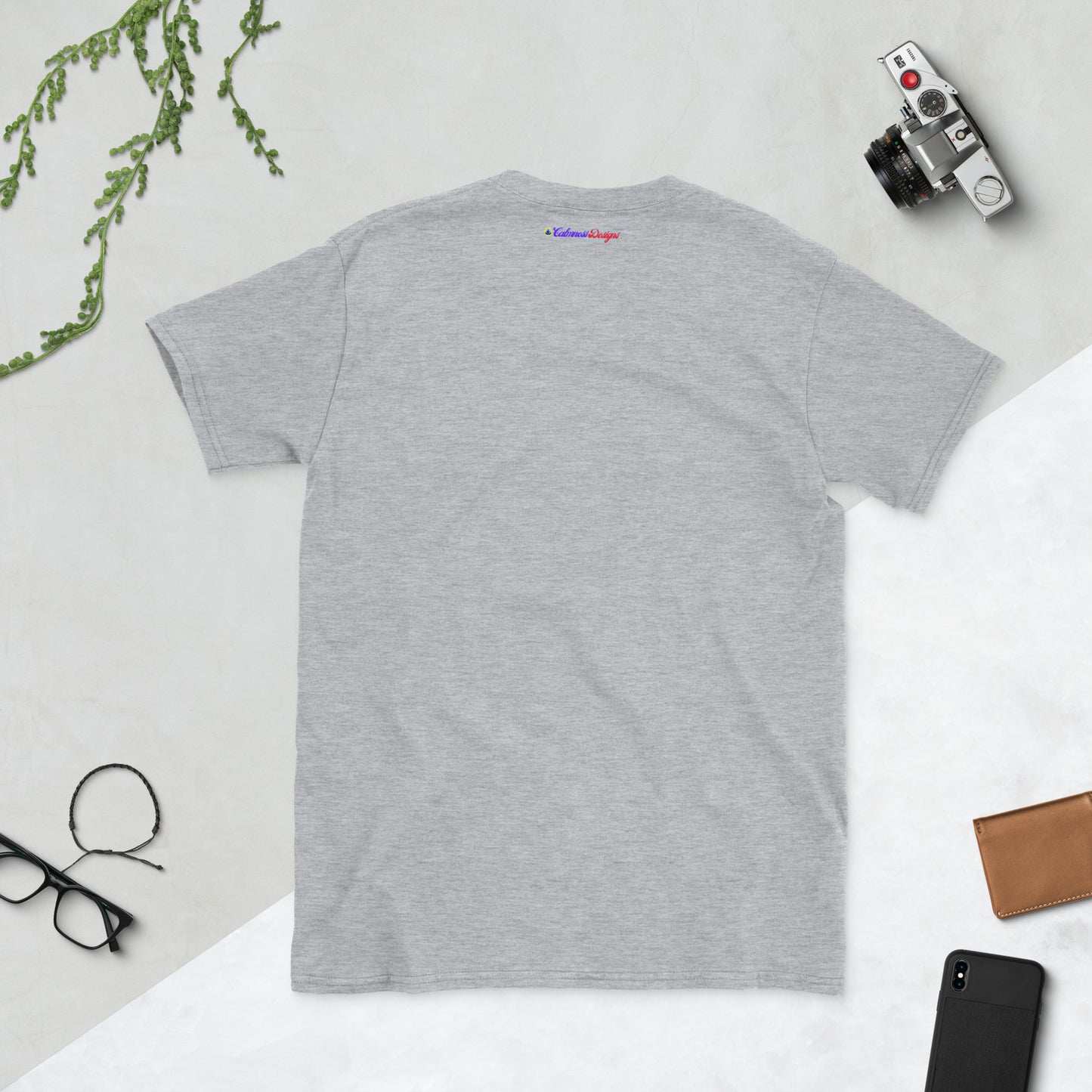 Rose Gold Monogram Floral Flowers, (C D) Calmness Designs, Creative Designs, Short-Sleeve Unisex T-Shirt