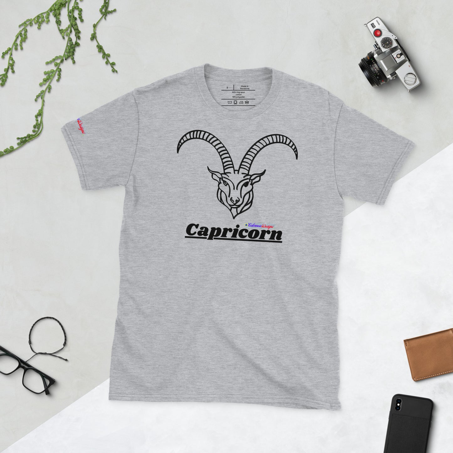 Zodiac Signs, Capricorn, Calmness Designs, Short-Sleeve Unisex T-Shirt