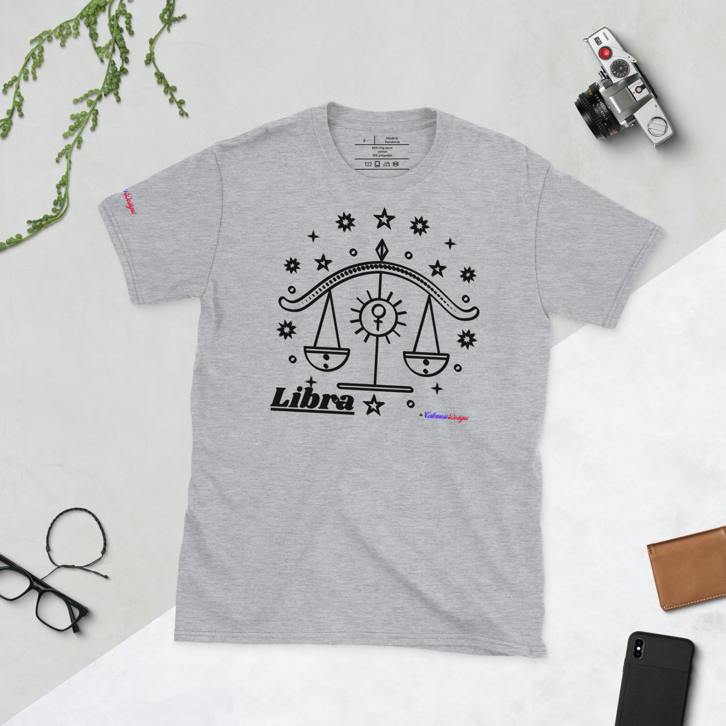 Zodiac Signs, Libra, Calmness Designs, Short-Sleeve Unisex T-Shirt