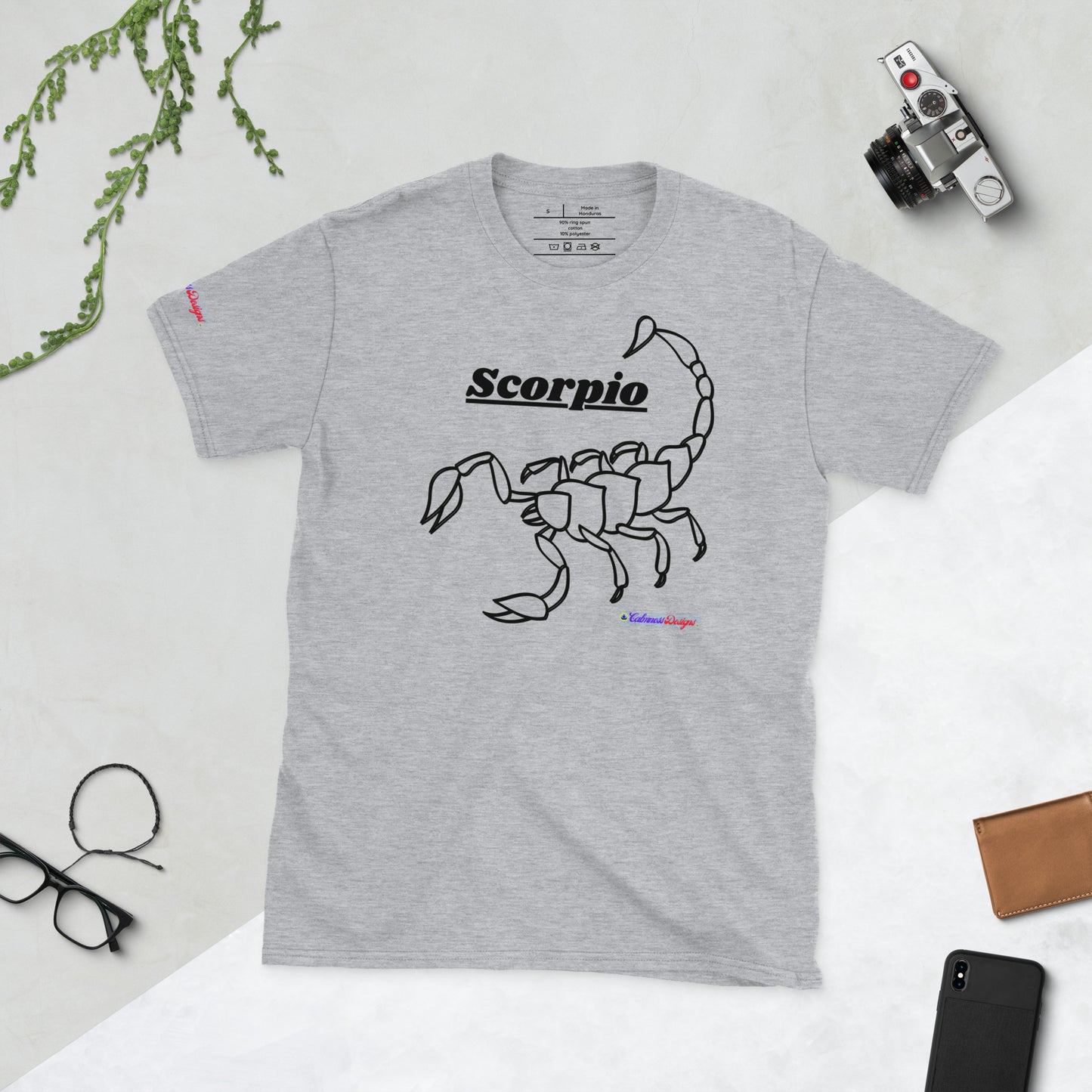Zodiac Signs, Scorpio, Calmness Designs, Short-Sleeve Unisex T-Shirt