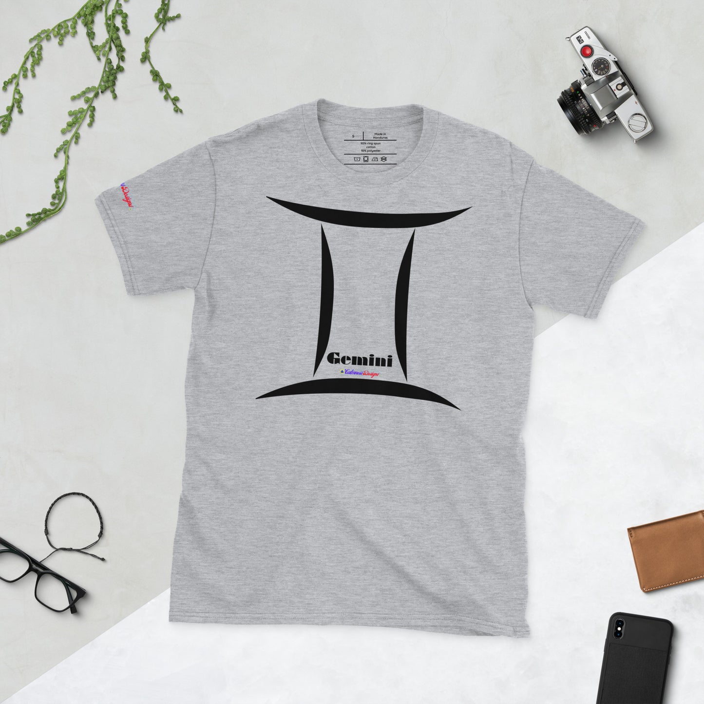 Zodiac Signs, Gemini, Calmness Designs, Short-Sleeve Unisex T-Shirt