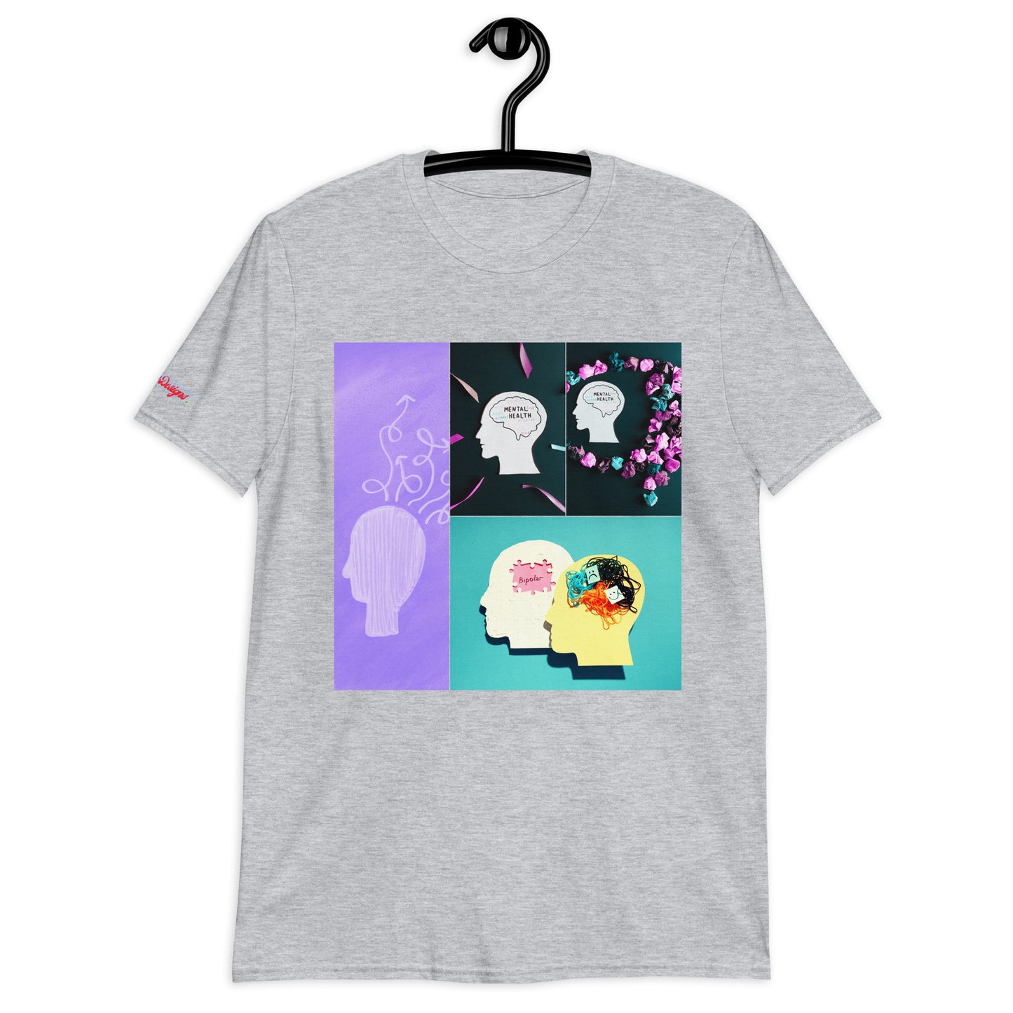 Mental Disorders, Mental Health Flowers, Calmness Designs, Short-Sleeve Unisex T-Shirt