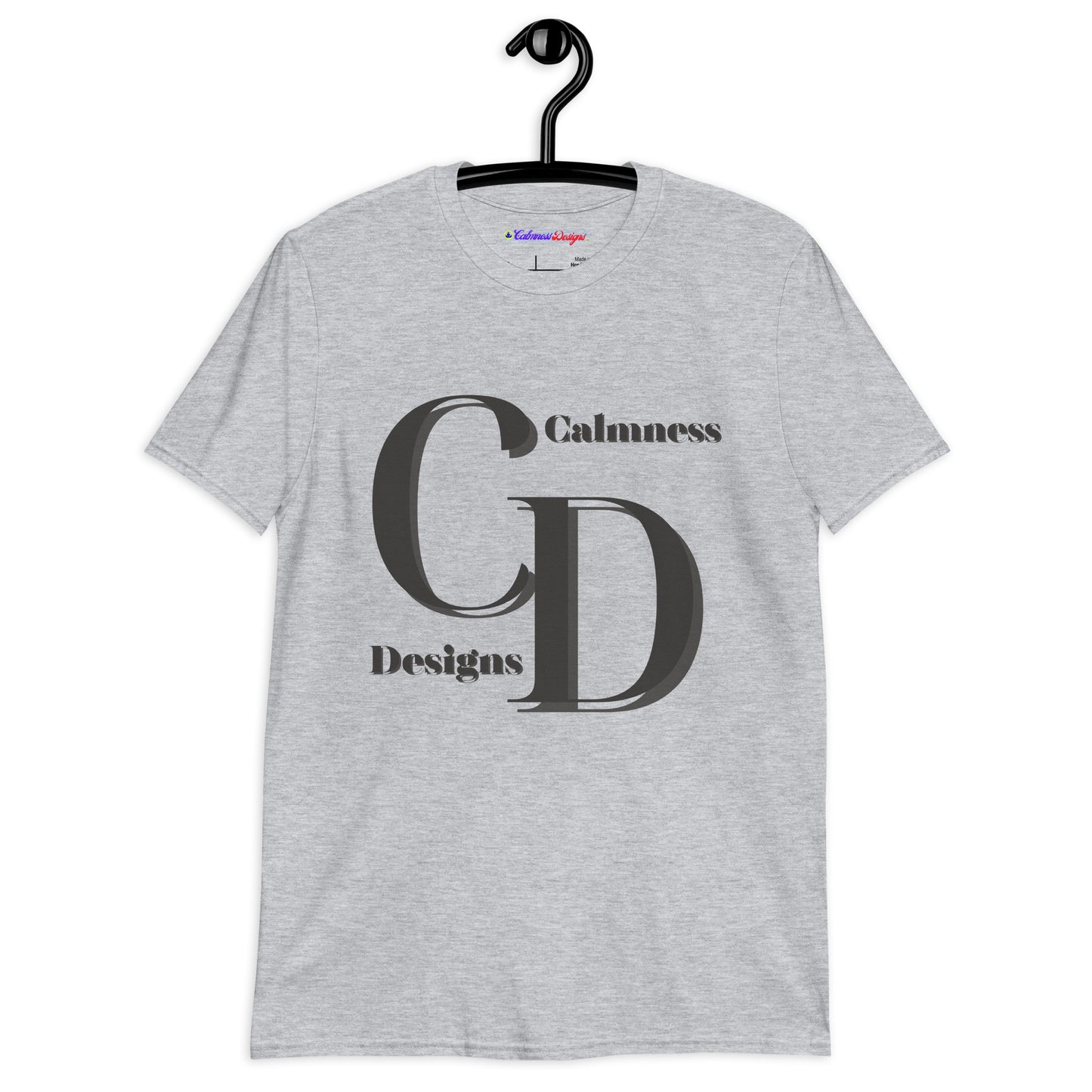 Logo CALMNESS DESIGNS, (C D), Calmness Designs, Creative Designs, Short-Sleeve Unisex T-Shirt