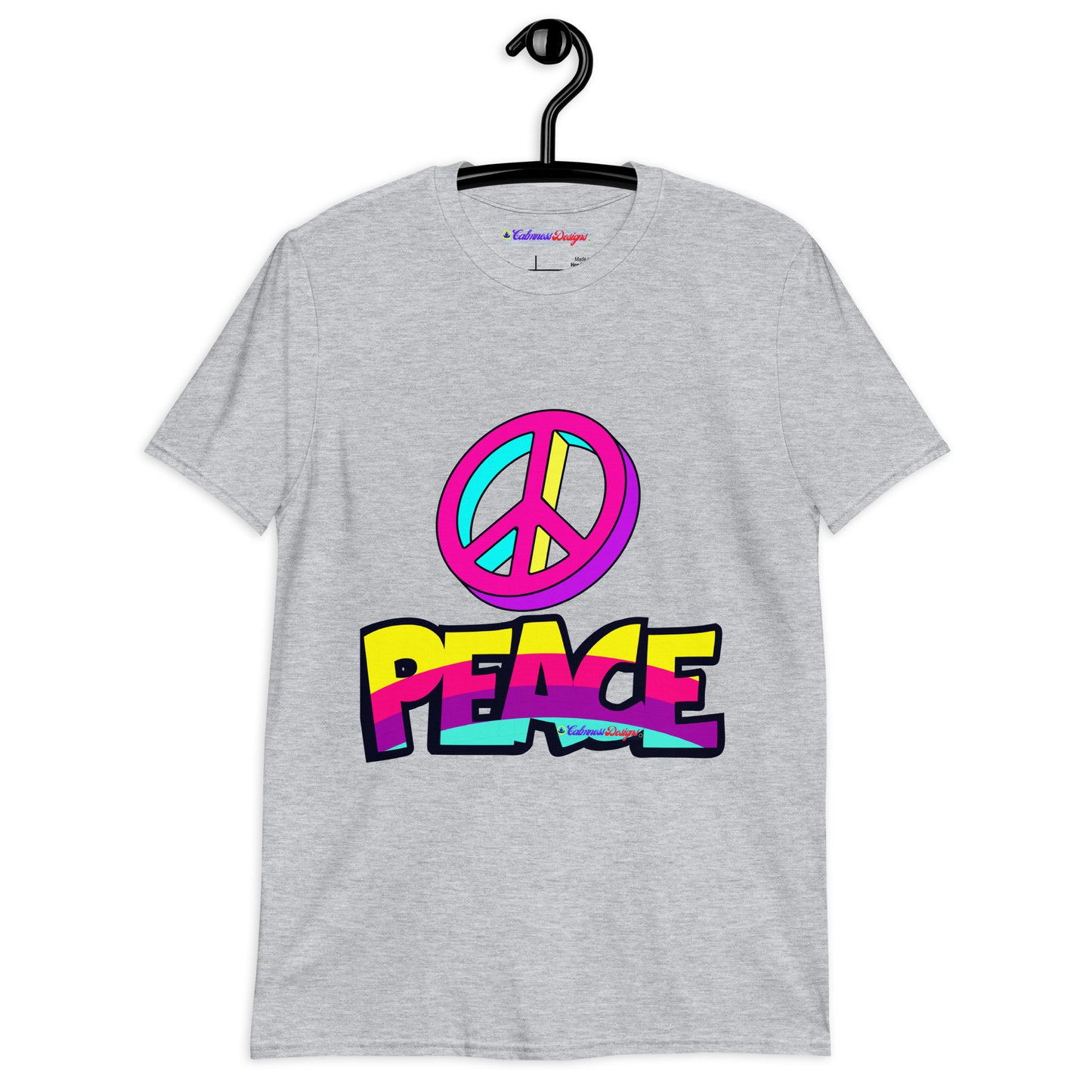 PEACE, PEACE-SIGN, Calmness Designs, Short-Sleeve Unisex T-Shirt
