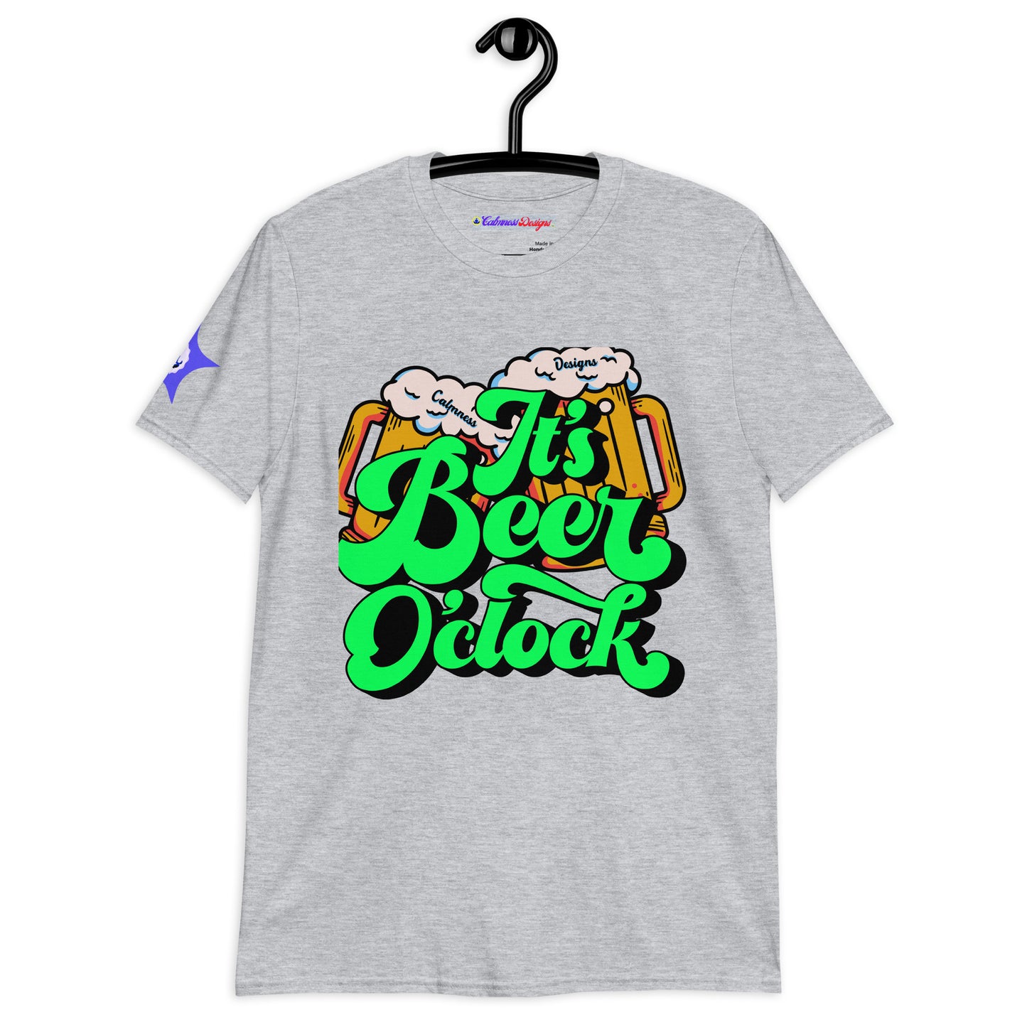 IT's Beer O'clock, CALMNESS DESIGNS, Creative Designer's, Short-Sleeve Unisex T-Shirt