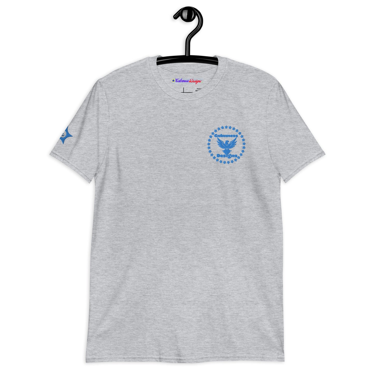 GOLDEN EAGLE, GOLDEN STAR BORDER, CALMNESS DESIGNS, Creative Designer's, Short-Sleeve Unisex T-Shirt
