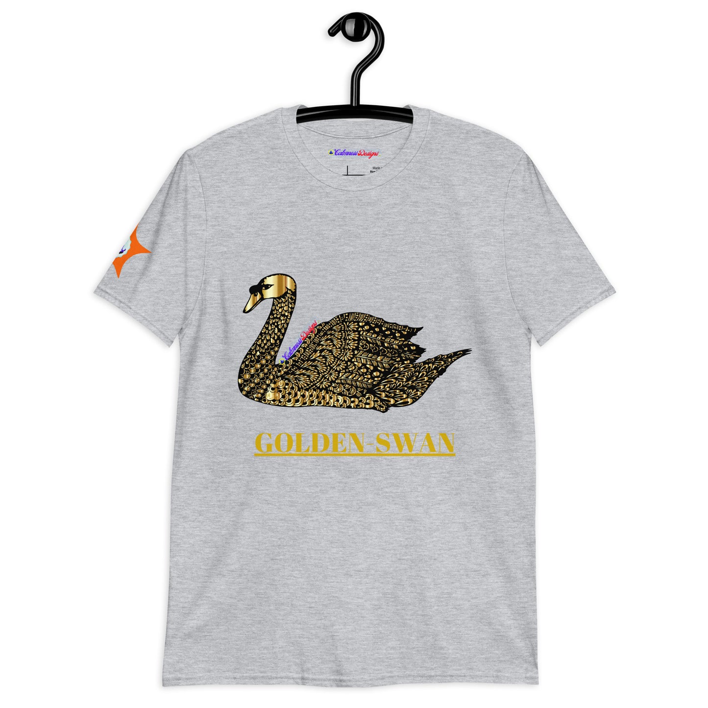 GOLDEN-SWAN, CALMNESS DESIGNS, Creative Designer's, Short-Sleeve Unisex T-Shirt