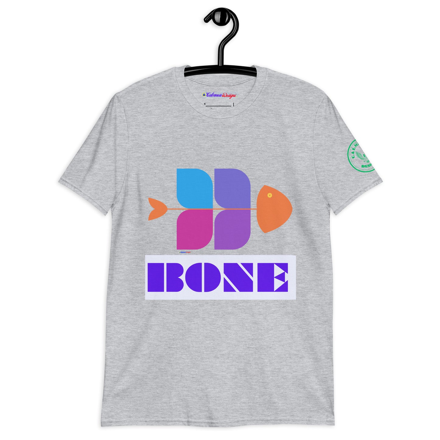 Fish Bone Diagram, CALMNESS DESIGNS, Creative Designer's, Short-Sleeve Unisex T-Shirt
