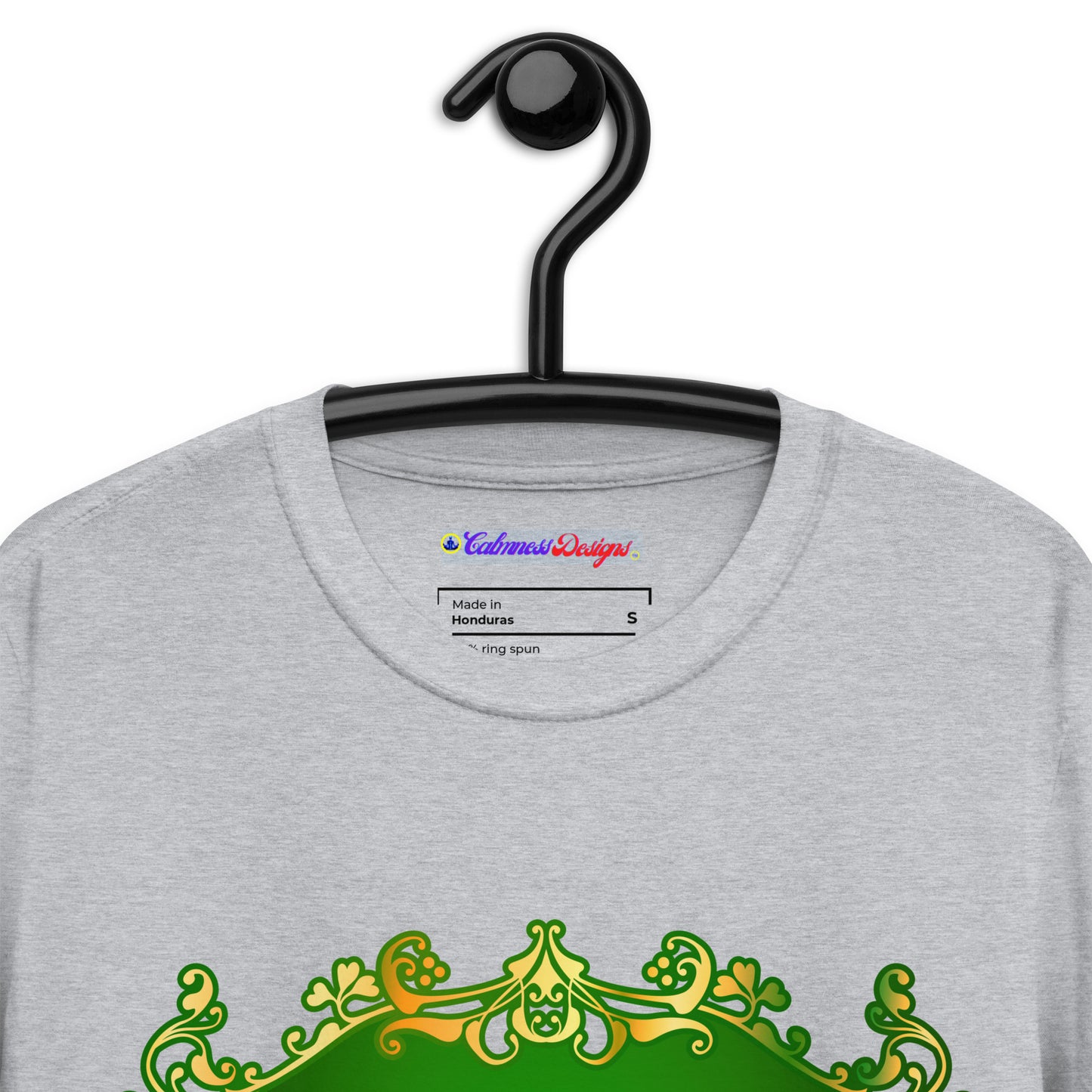 Elegant GOLDEN FRAME, CALMNESS DESIGNS, Creative Designer's, Short-Sleeve Unisex T-Shirt