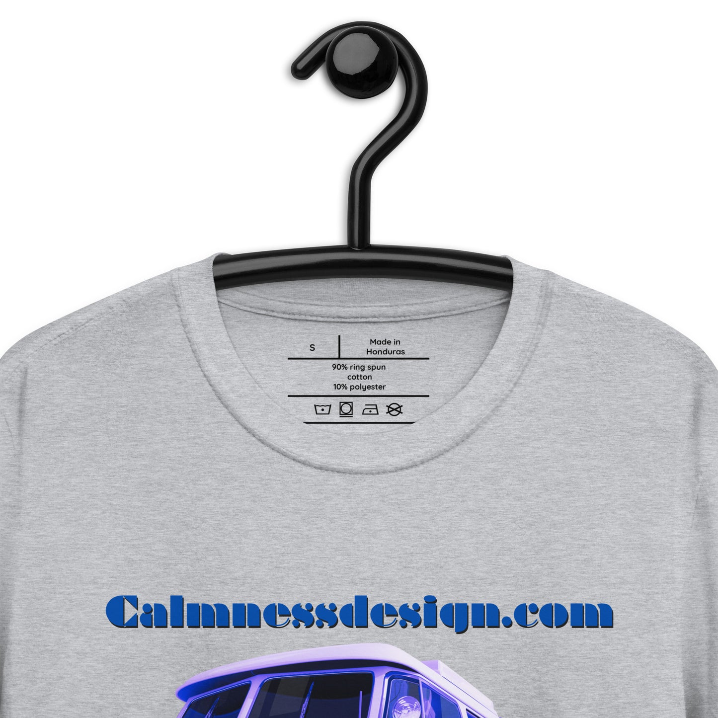 Blue Camper Caravan, Calmnessdesign.COM, Short-Sleeve Unisex T-Shirt