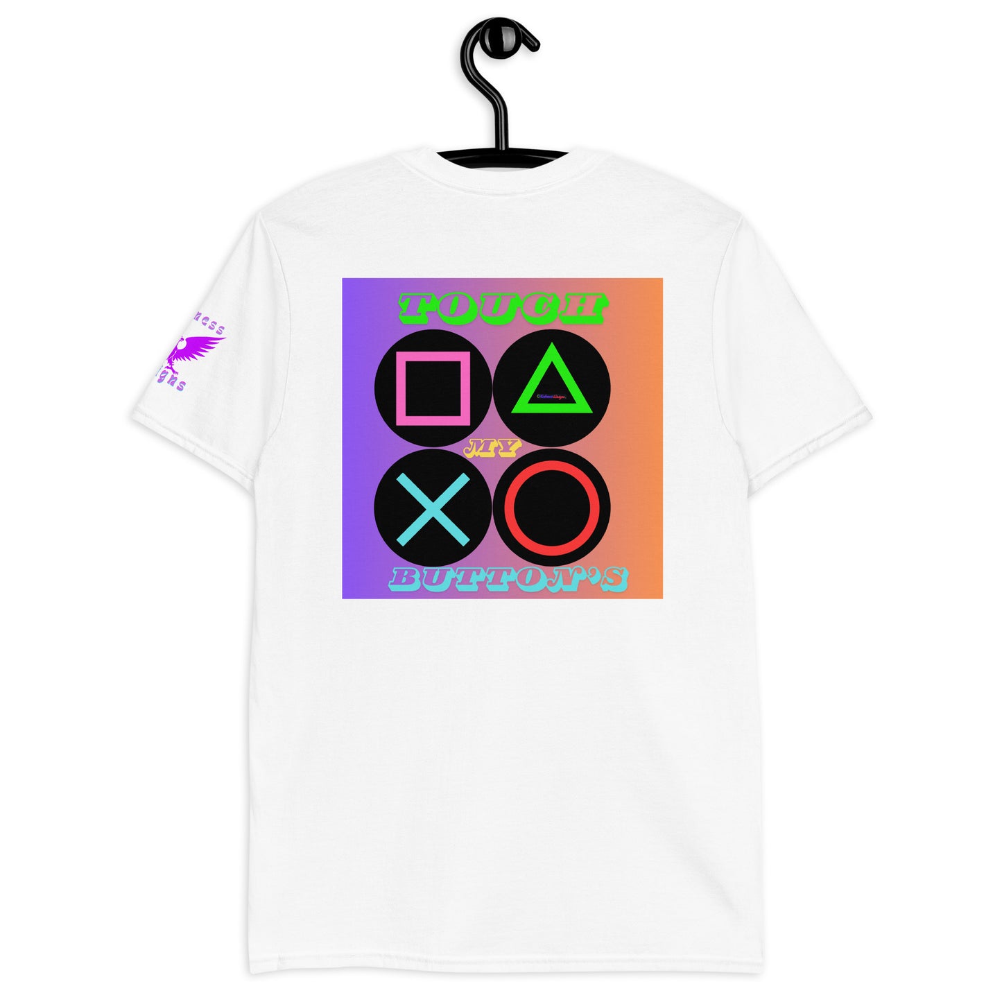 Touch My Button's, Controller Button's, CALMNESS DESIGNS, Creative Designer's, Short-Sleeve Unisex T-Shirt