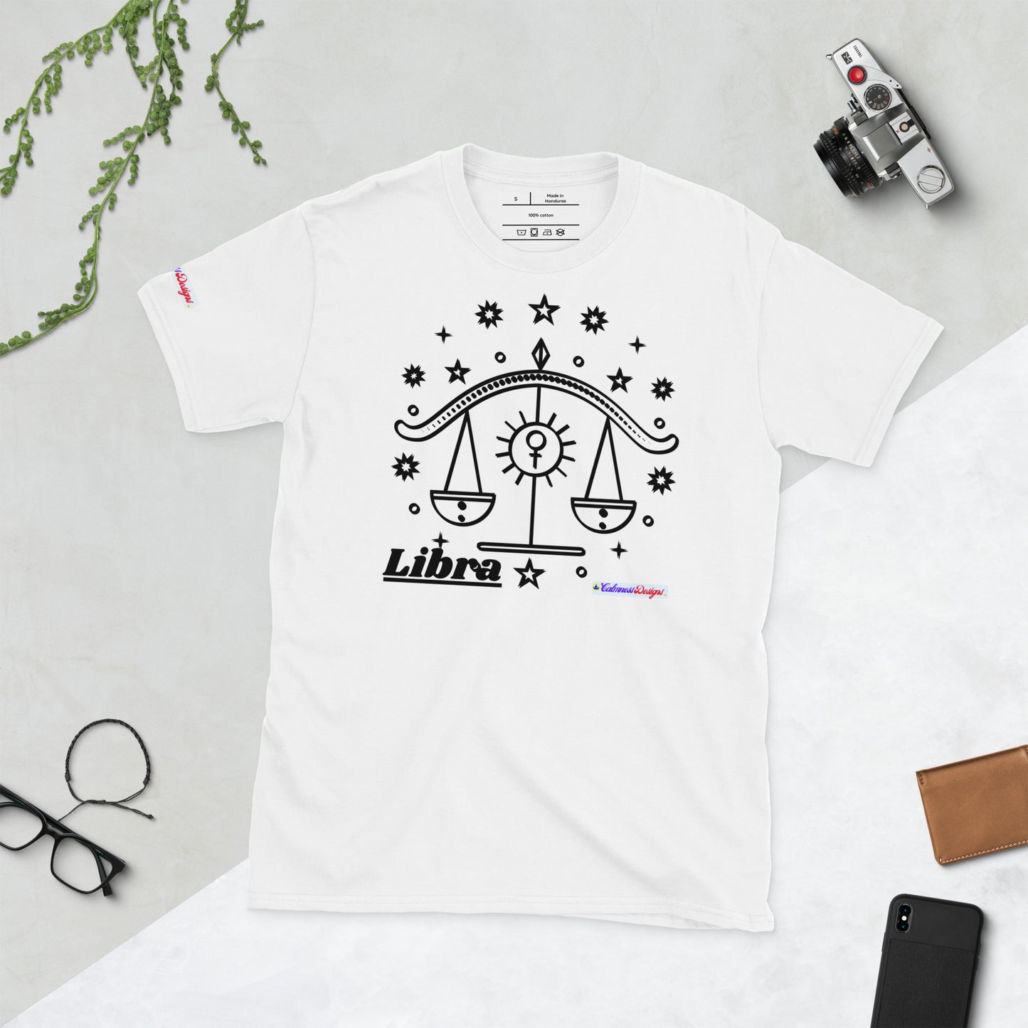 Zodiac Signs, Libra, Calmness Designs, Short-Sleeve Unisex T-Shirt