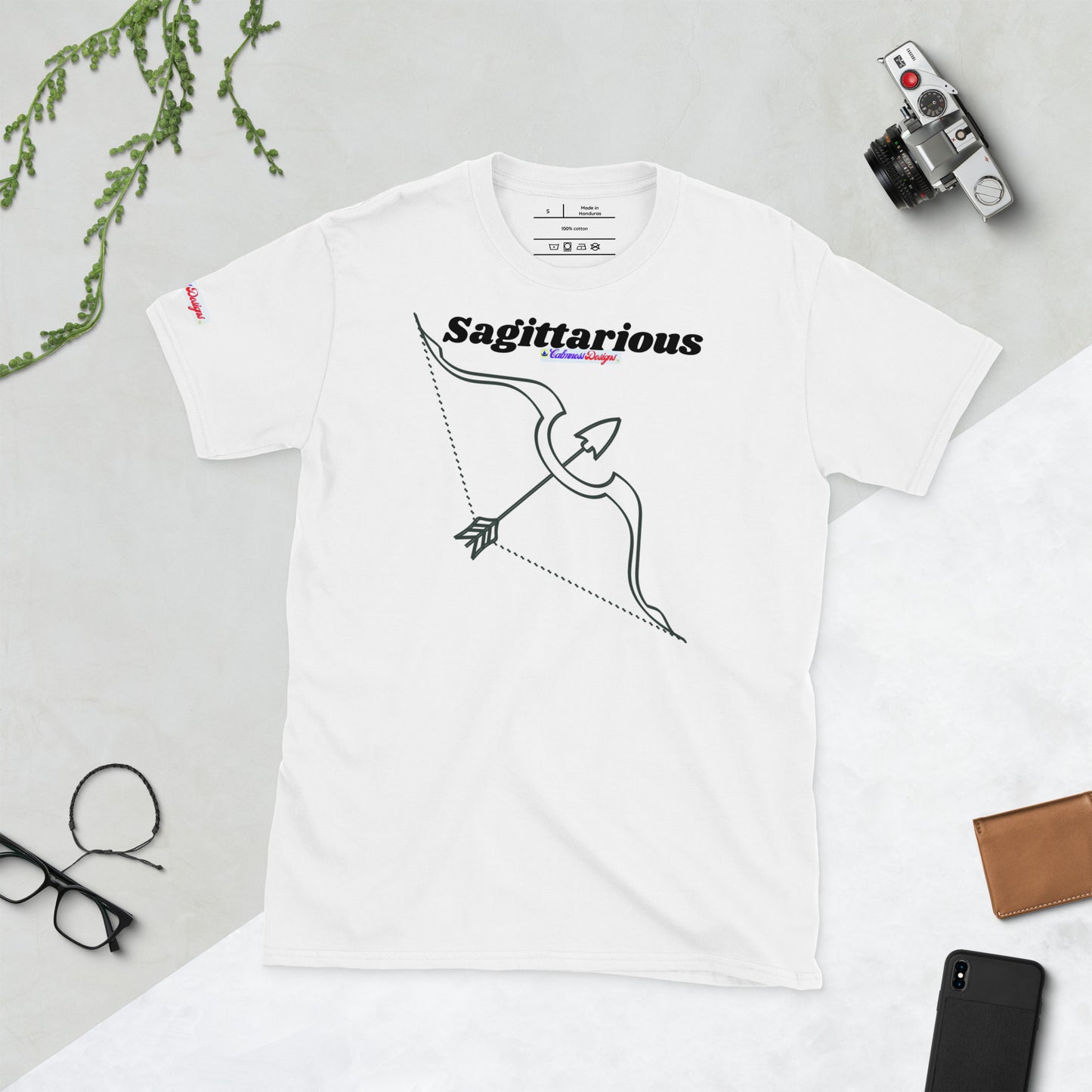 Zodiac Signs, Sagittarius, Calmness Designs, Short-Sleeve Unisex T-Shirt