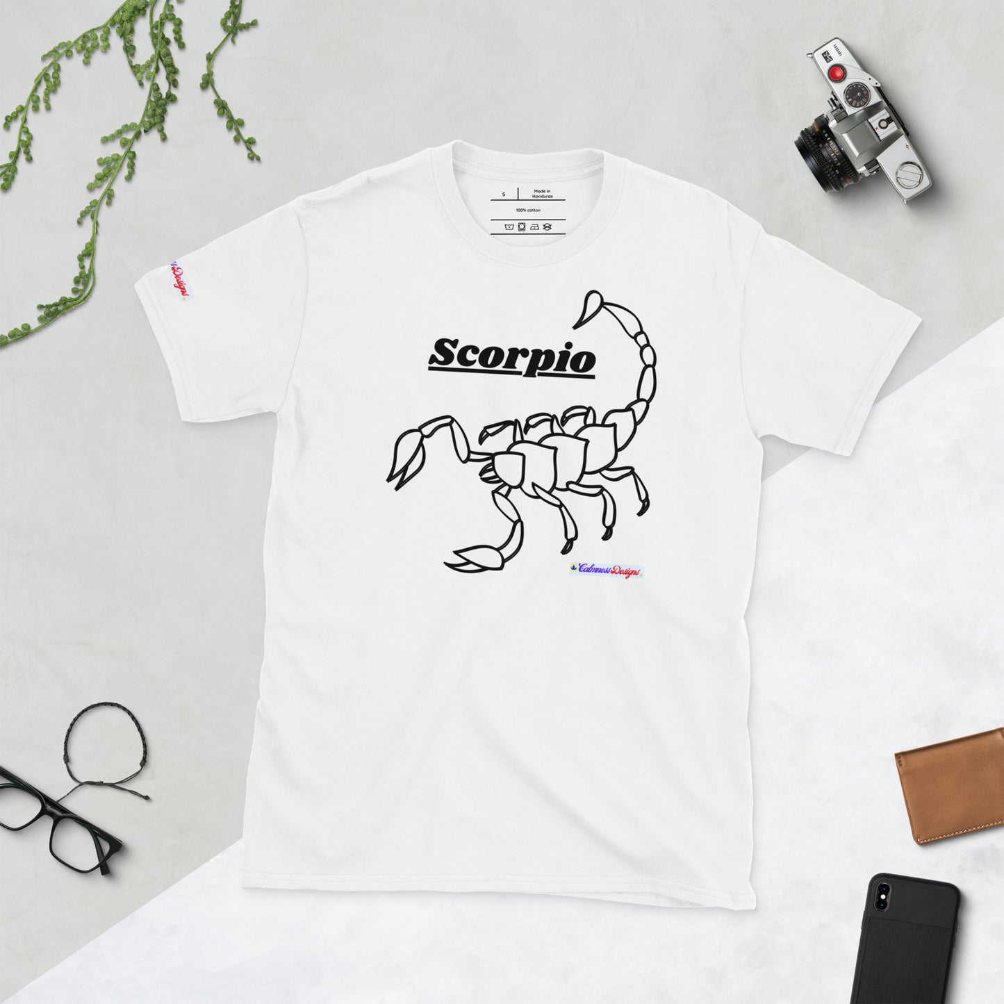 Zodiac Signs, Scorpio, Calmness Designs, Short-Sleeve Unisex T-Shirt