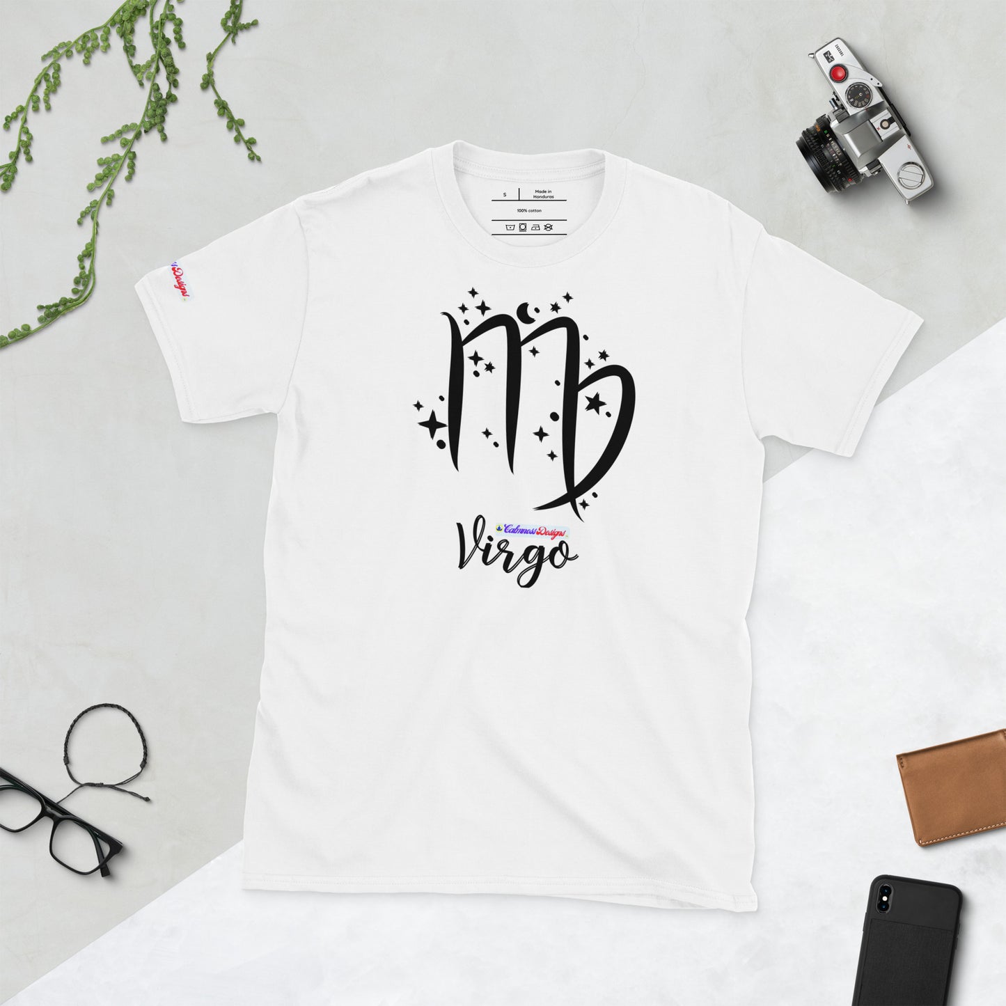 Zodiac Signs, Virgo, Calmness Designs, Short-Sleeve Unisex T-Shirt