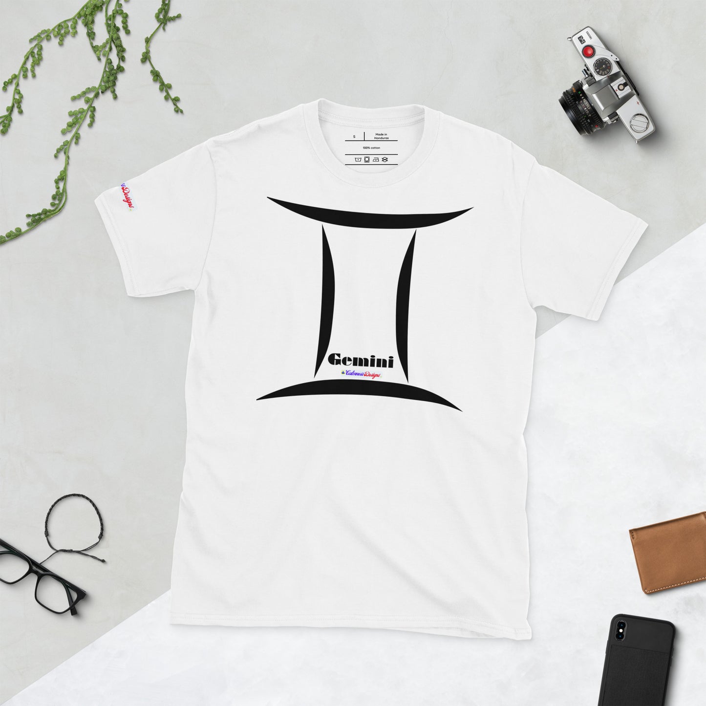 Zodiac Signs, Gemini, Calmness Designs, Short-Sleeve Unisex T-Shirt