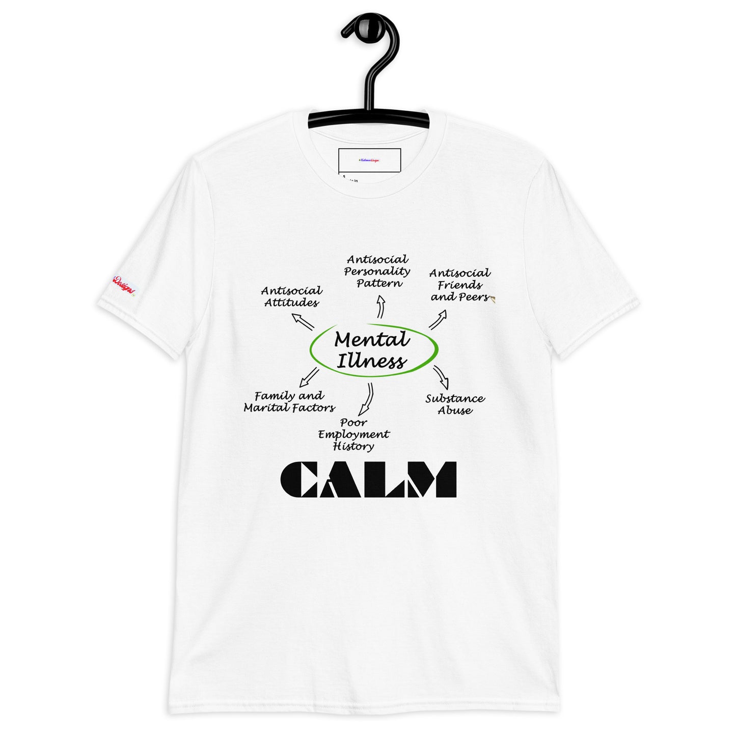 Mental Illness Consequences, Calmness Designs, Short-Sleeve Unisex T-Shirt