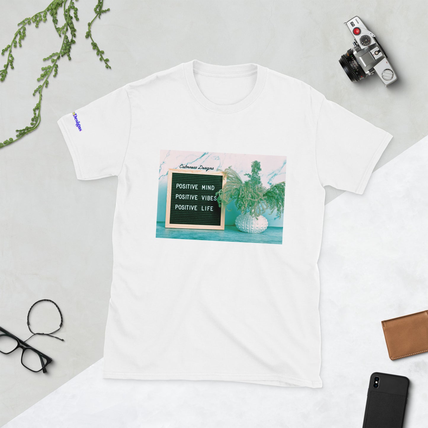 POSITIVE MIND, POSITIVE VIBES, POSITIVE LIFE, Short-Sleeve Unisex T-Shirt