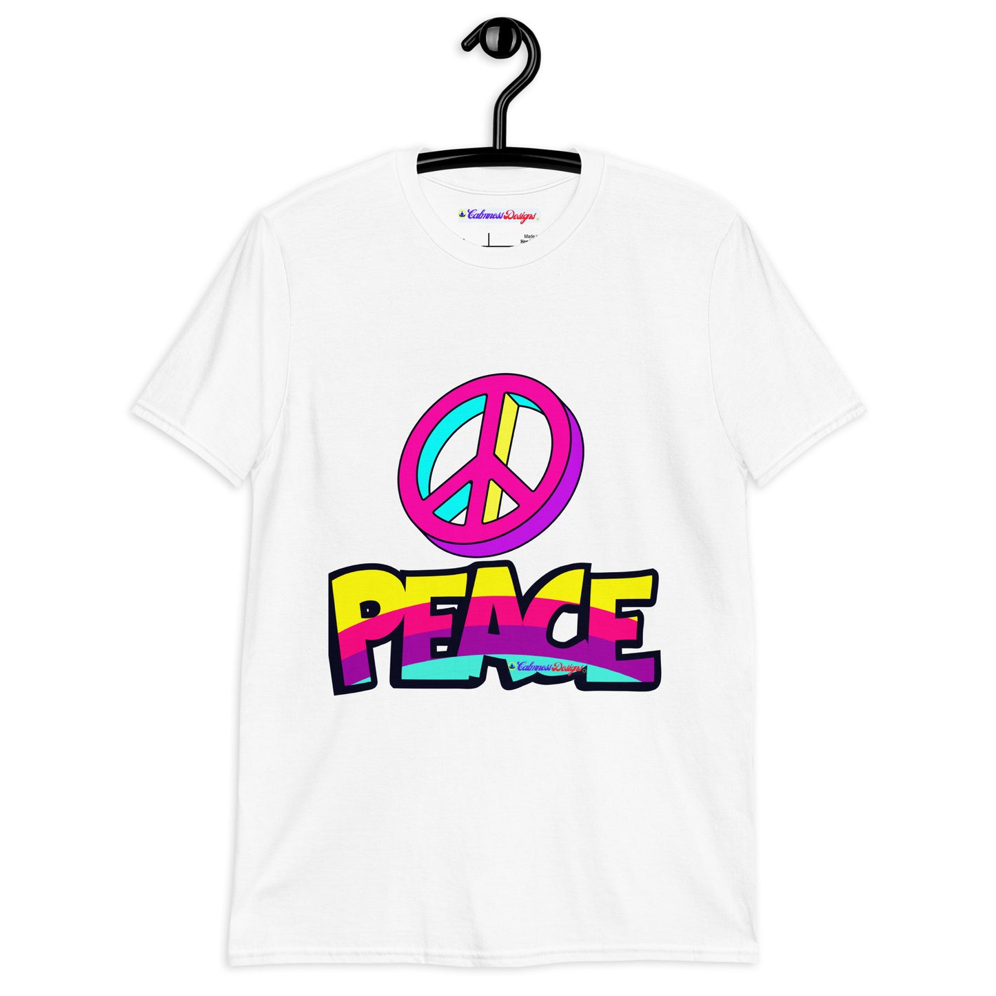 PEACE, PEACE-SIGN, Calmness Designs, Short-Sleeve Unisex T-Shirt