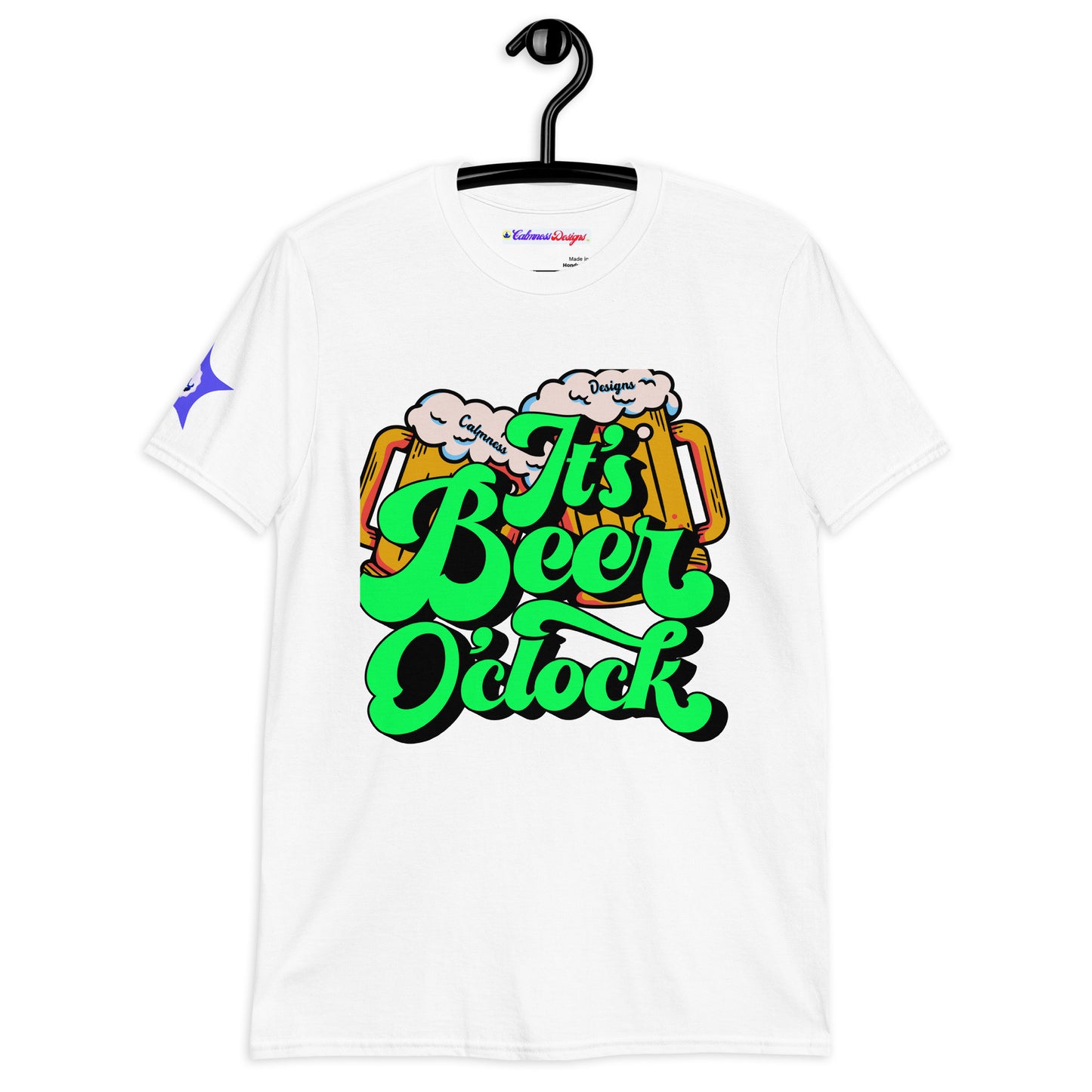 IT's Beer O'clock, CALMNESS DESIGNS, Creative Designer's, Short-Sleeve Unisex T-Shirt