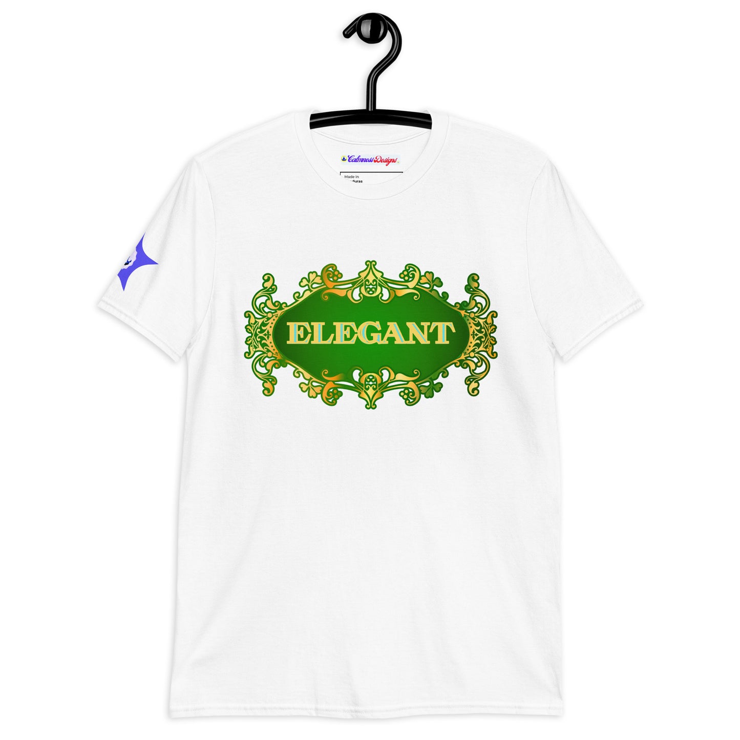 Elegant GOLDEN FRAME, CALMNESS DESIGNS, Creative Designer's, Short-Sleeve Unisex T-Shirt