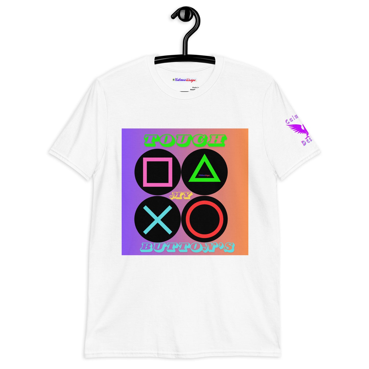 Touch My Button's, Controller Button's, CALMNESS DESIGNS, Creative Designer's, Short-Sleeve Unisex T-Shirt