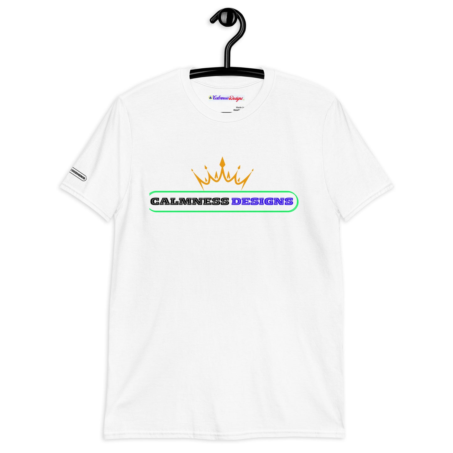 GOLDEN CROWN Illustration,, Text Frame, CALMNESS DESIGNS, Creative Designer's, Short-Sleeve Unisex T-Shirt