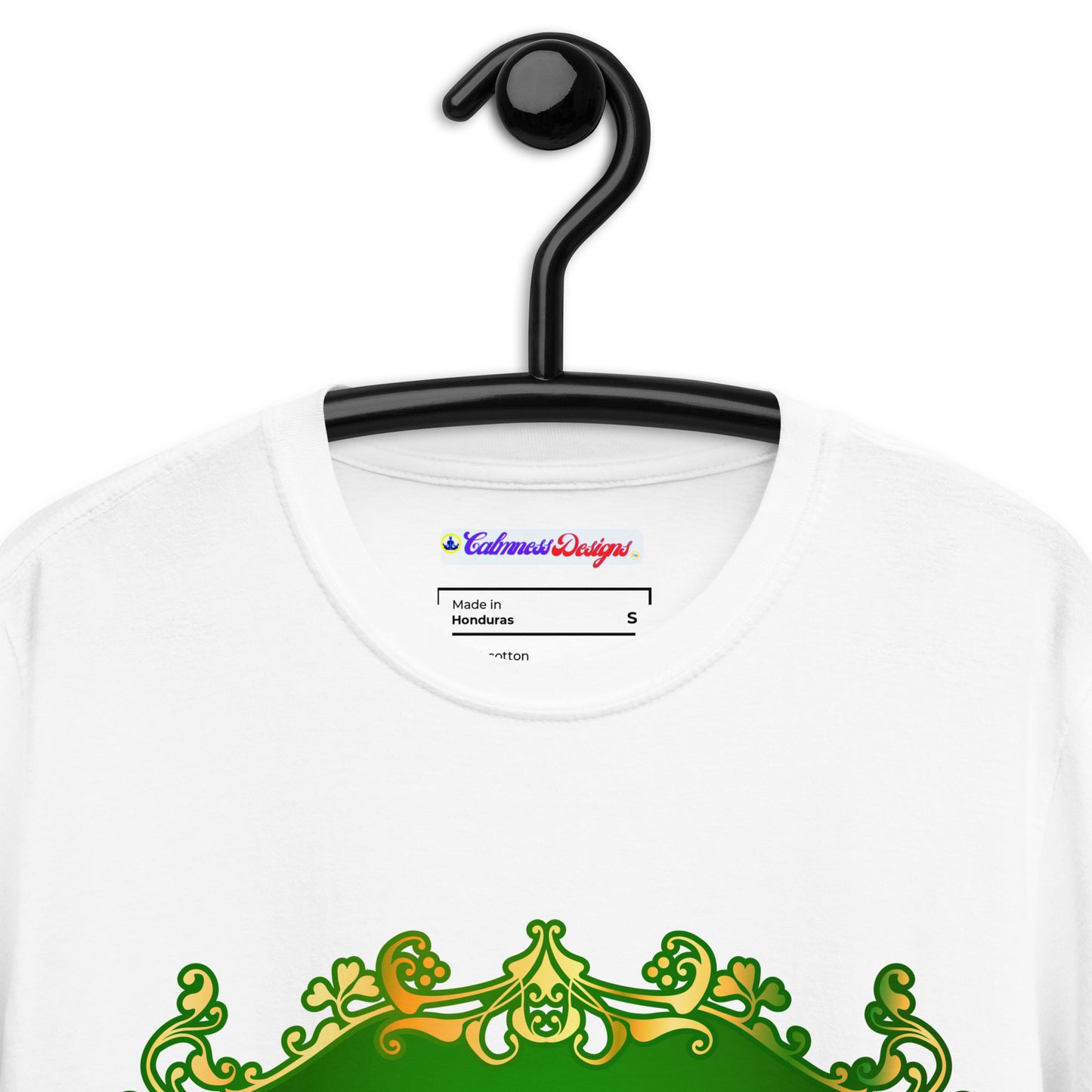 Elegant GOLDEN FRAME, CALMNESS DESIGNS, Creative Designer's, Short-Sleeve Unisex T-Shirt