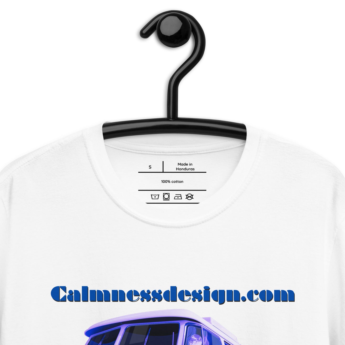 Blue Camper Caravan, Calmnessdesign.COM, Short-Sleeve Unisex T-Shirt
