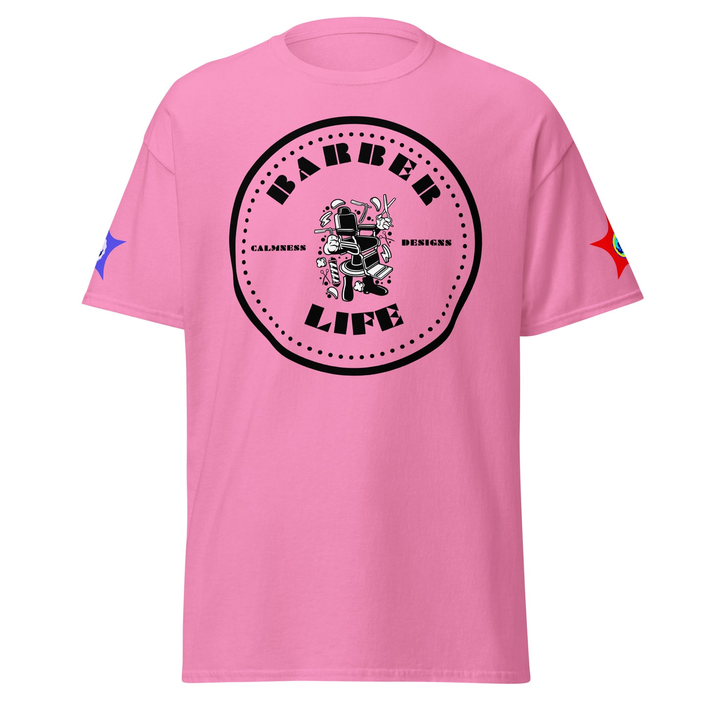 Minimalist Circle, Barber Life, Barber Chair, and Barbers Equipment's, CALMNESS DESIGNS, Creative Designer's, Unisex classic tee