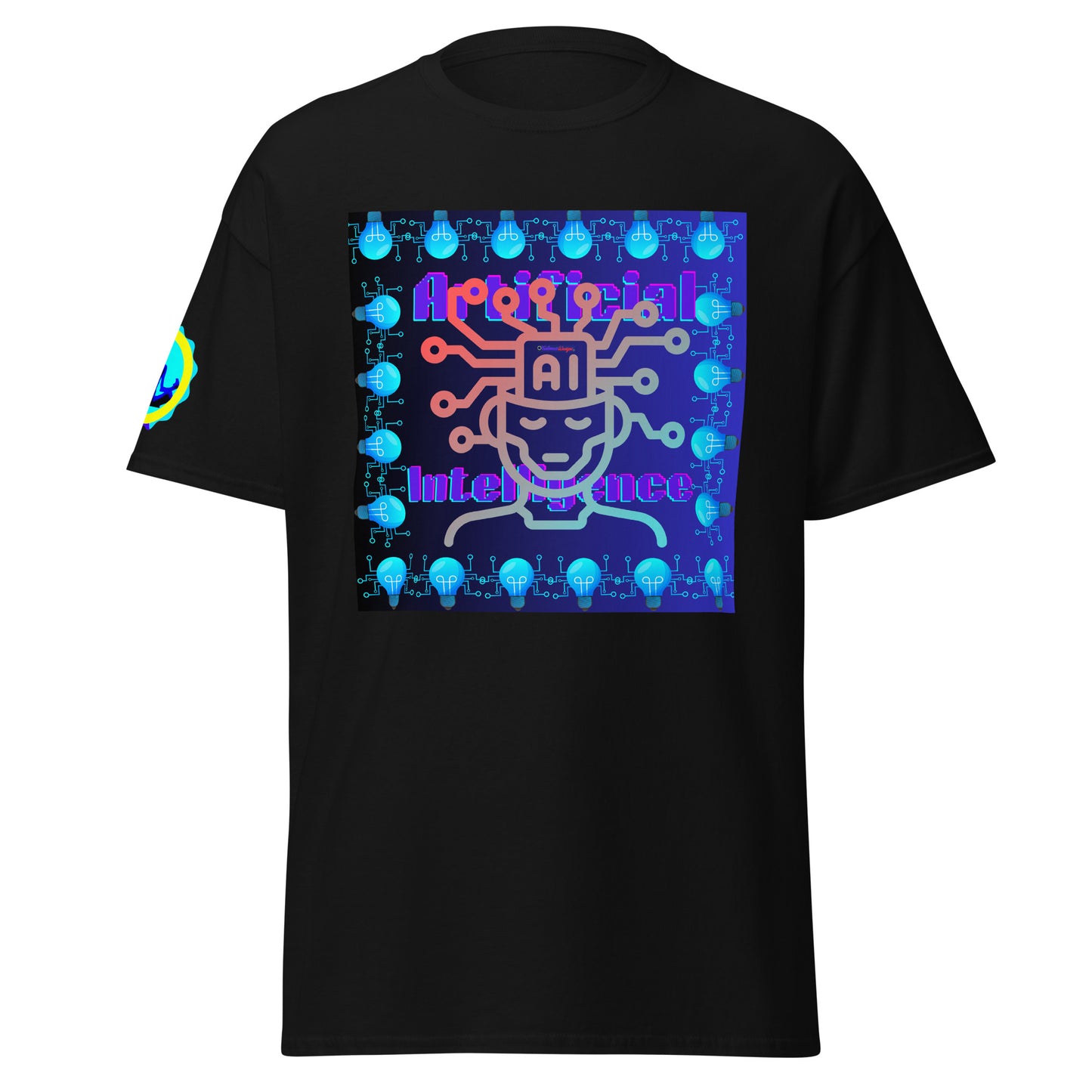 Artificial Intelligence Icon Technology, (A I) Futuristic Technology, CALMNESS DESIGNS, Creative Designer's, Men's classic tee