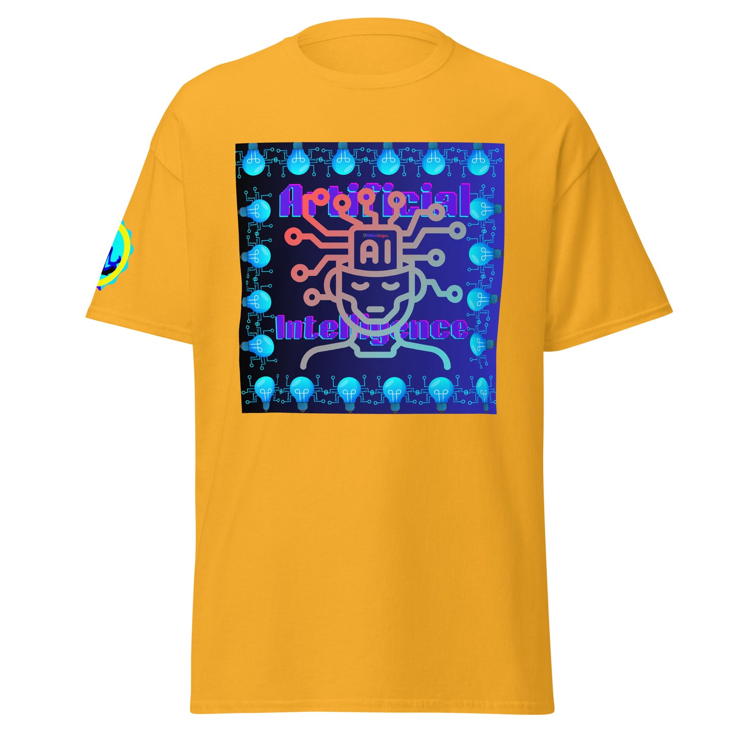 Artificial Intelligence Icon Technology, (A I) Futuristic Technology, CALMNESS DESIGNS, Creative Designer's, Men's classic tee