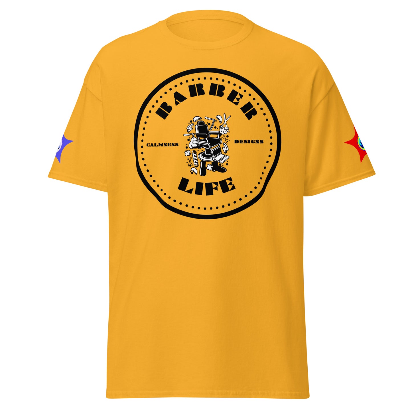 Minimalist Circle, Barber Life, Barber Chair, and Barbers Equipment's, CALMNESS DESIGNS, Creative Designer's, Unisex classic tee