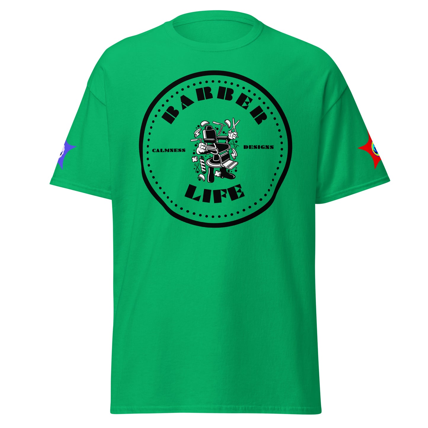 Minimalist Circle, Barber Life, Barber Chair, and Barbers Equipment's, CALMNESS DESIGNS, Creative Designer's, Unisex classic tee