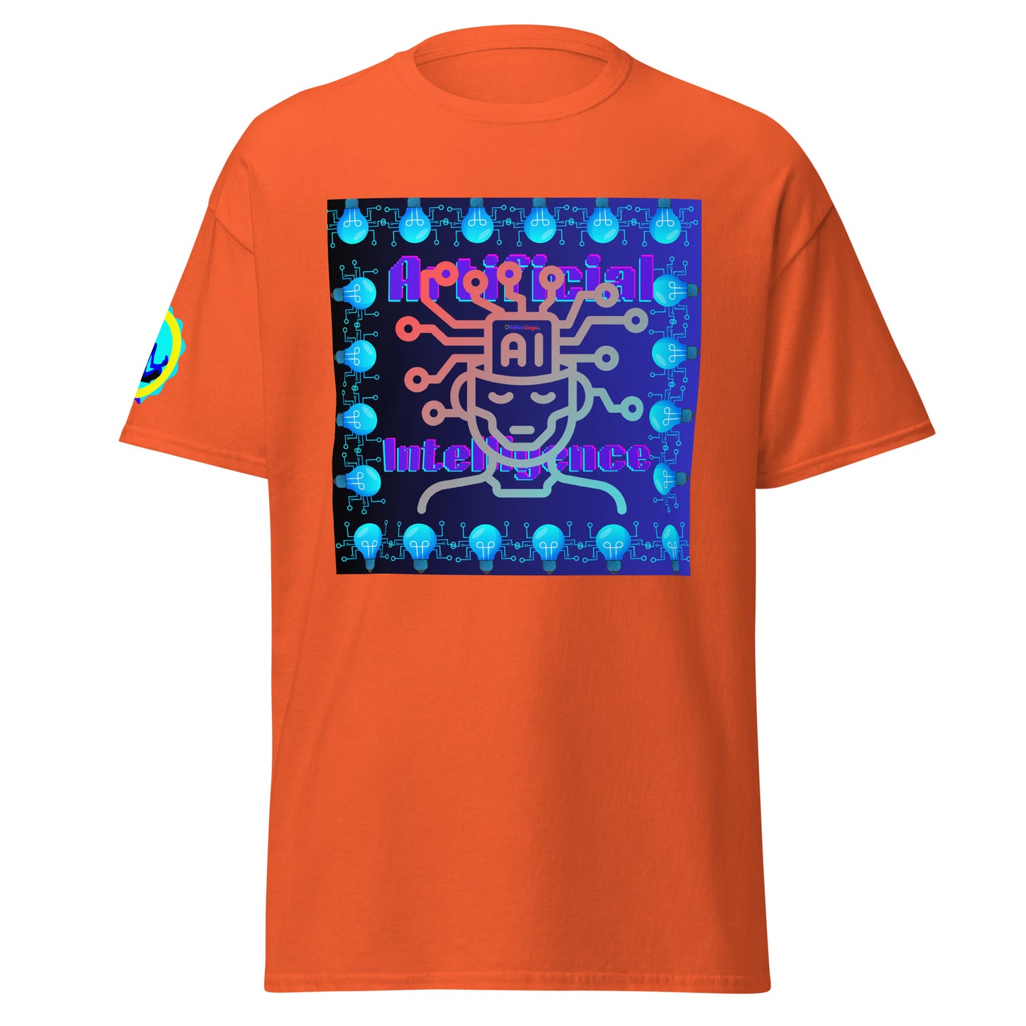 Artificial Intelligence Icon Technology, (A I) Futuristic Technology, CALMNESS DESIGNS, Creative Designer's, Men's classic tee