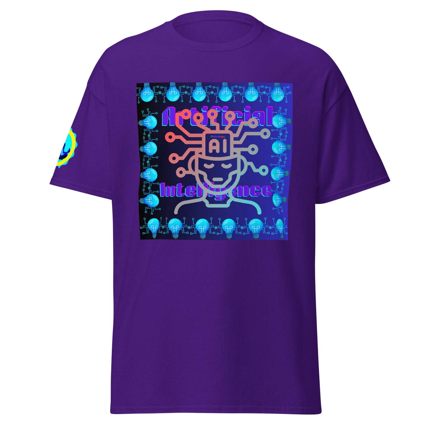 Artificial Intelligence Icon Technology, (A I) Futuristic Technology, CALMNESS DESIGNS, Creative Designer's, Men's classic tee