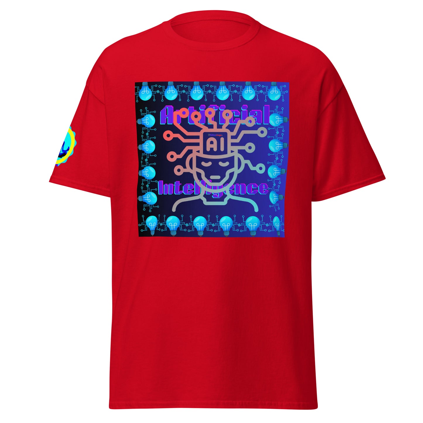 Artificial Intelligence Icon Technology, (A I) Futuristic Technology, CALMNESS DESIGNS, Creative Designer's, Men's classic tee