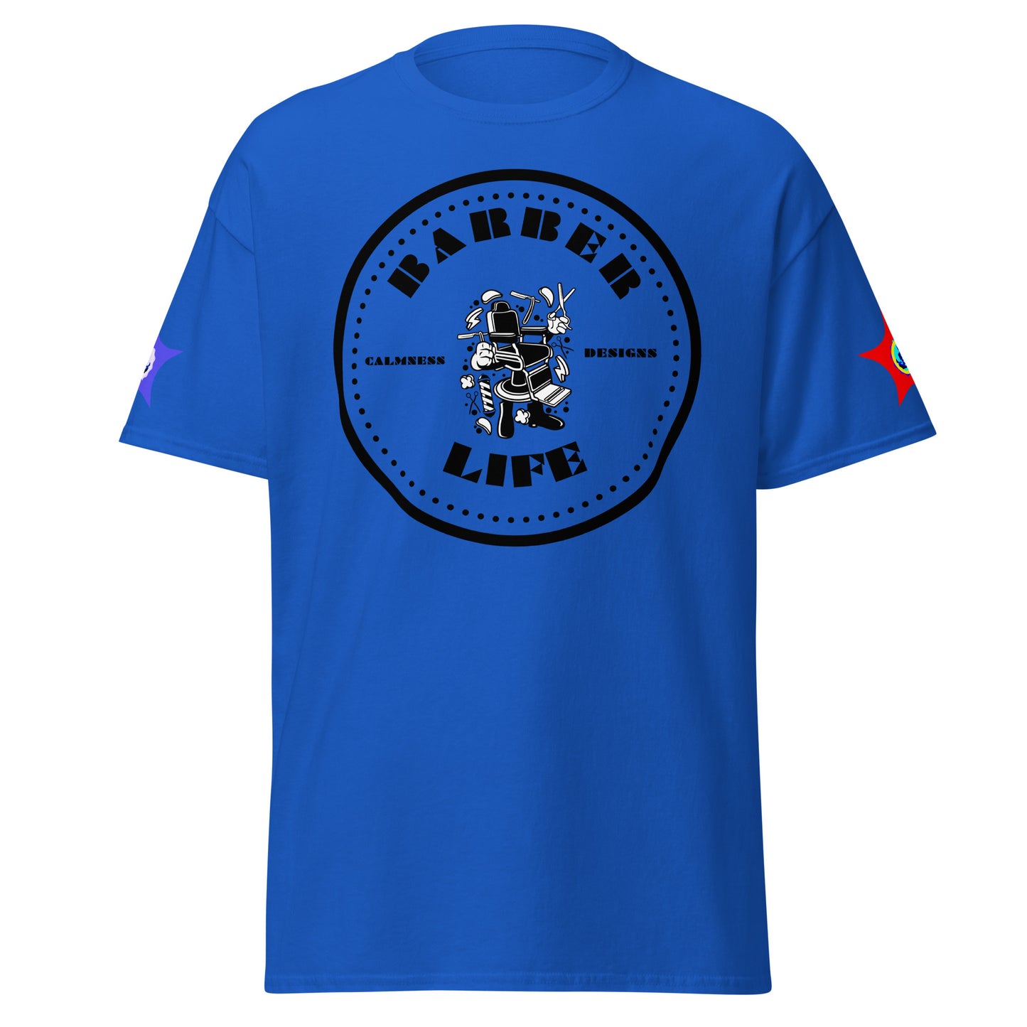 Minimalist Circle, Barber Life, Barber Chair, and Barbers Equipment's, CALMNESS DESIGNS, Creative Designer's, Unisex classic tee