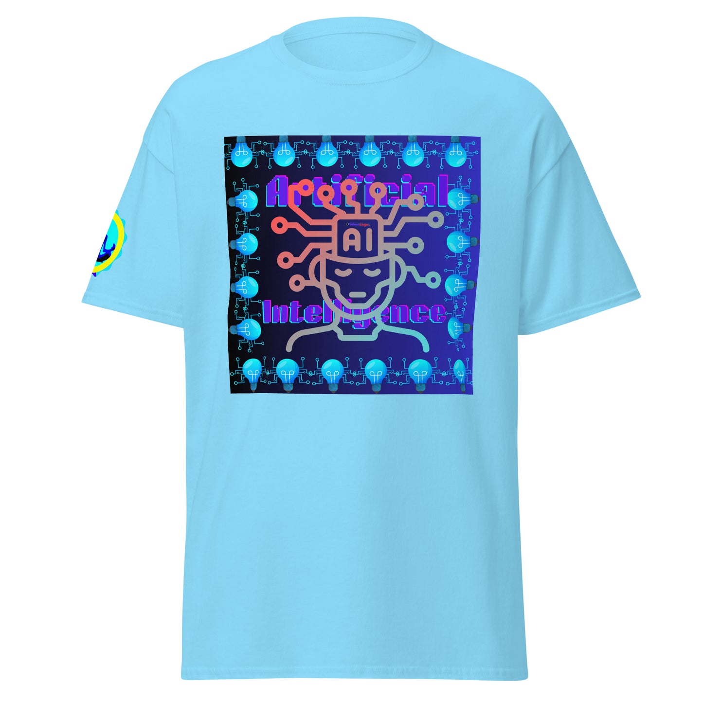 Artificial Intelligence Icon Technology, (A I) Futuristic Technology, CALMNESS DESIGNS, Creative Designer's, Men's classic tee