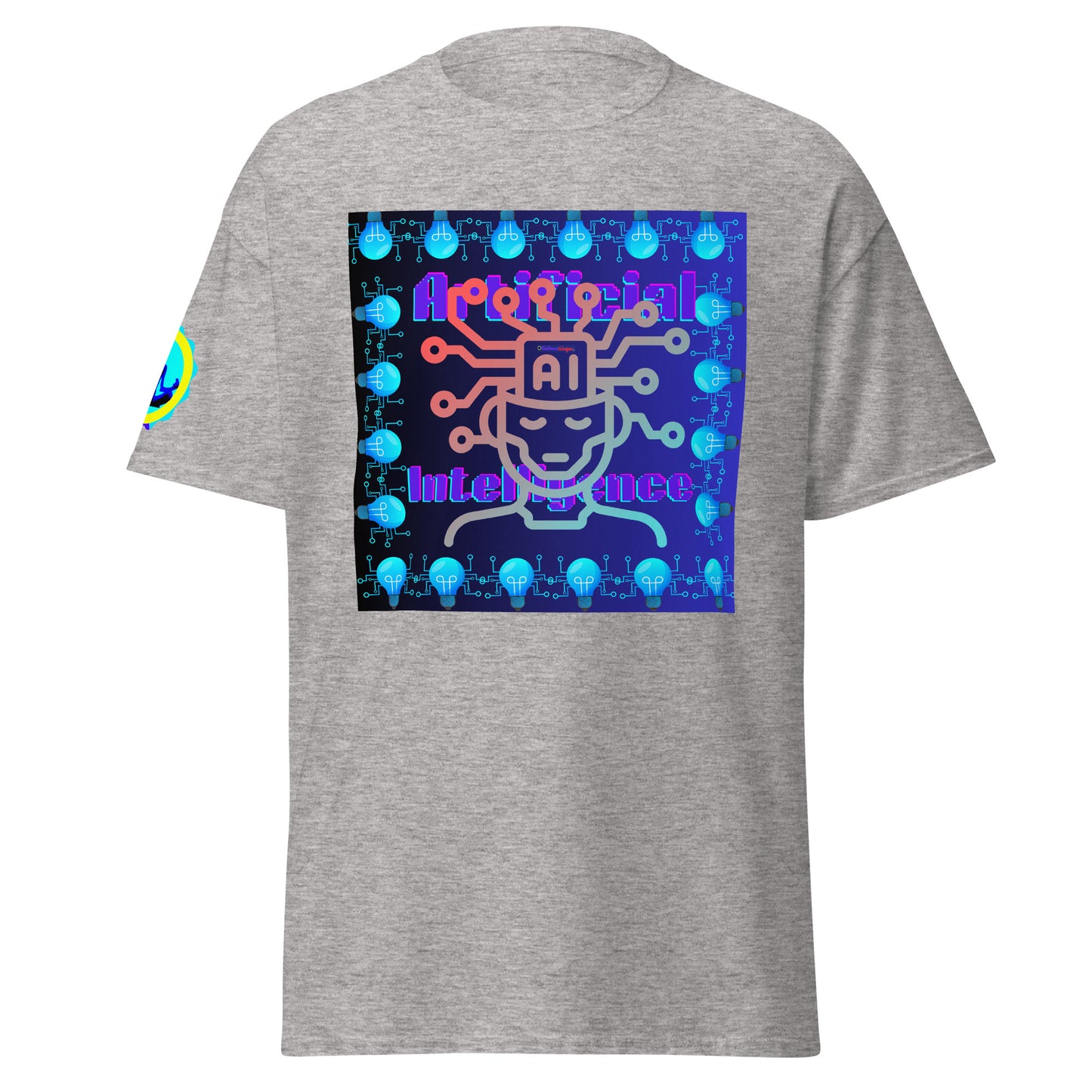 Artificial Intelligence Icon Technology, (A I) Futuristic Technology, CALMNESS DESIGNS, Creative Designer's, Men's classic tee