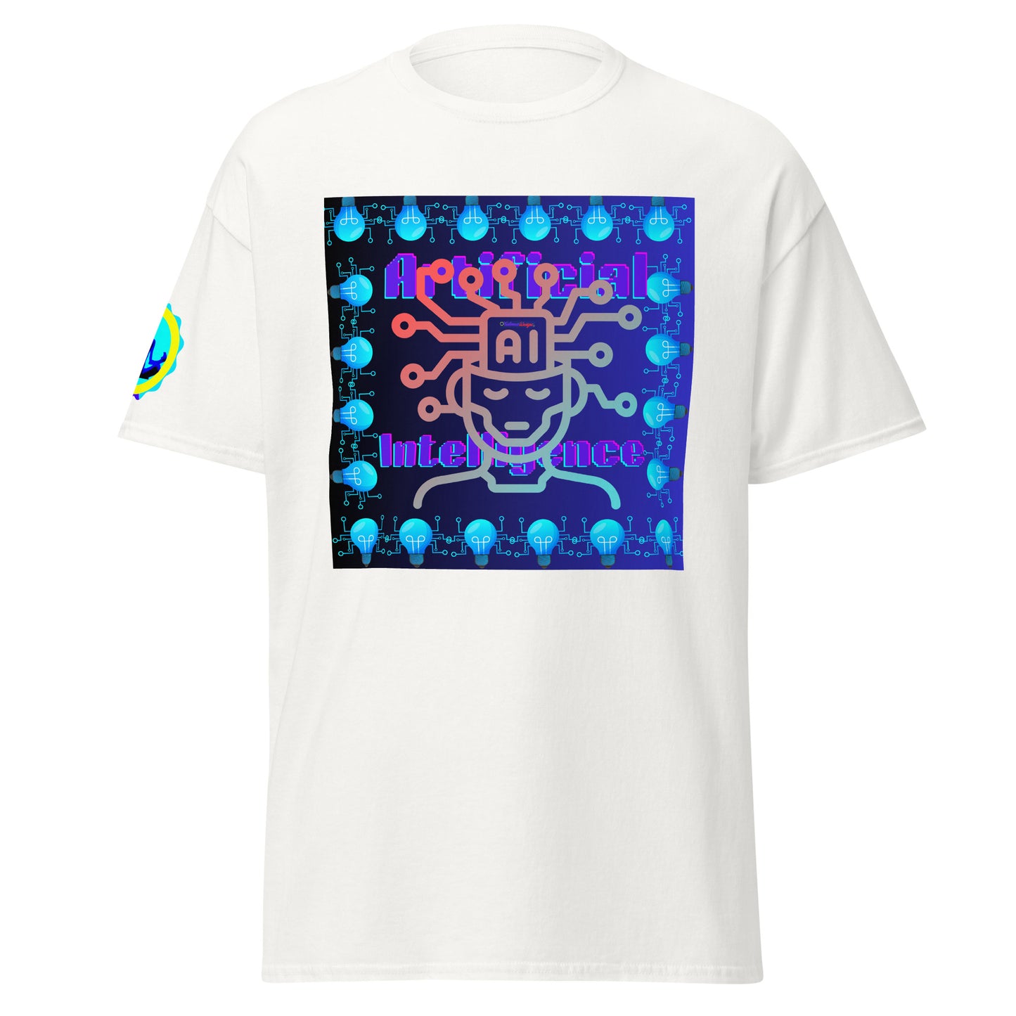 Artificial Intelligence Icon Technology, (A I) Futuristic Technology, CALMNESS DESIGNS, Creative Designer's, Men's classic tee