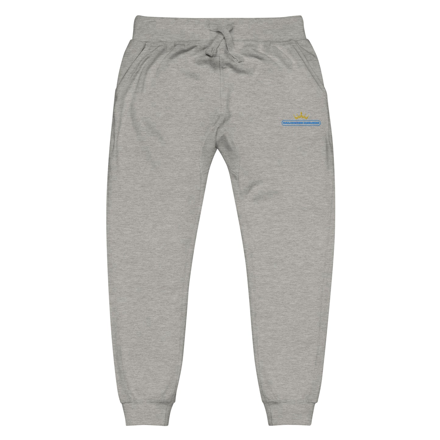 GOLDEN CROWN Illustration,, Text Frame, CALMNESS DESIGNS, Creative Designer's, Unisex fleece sweatpants