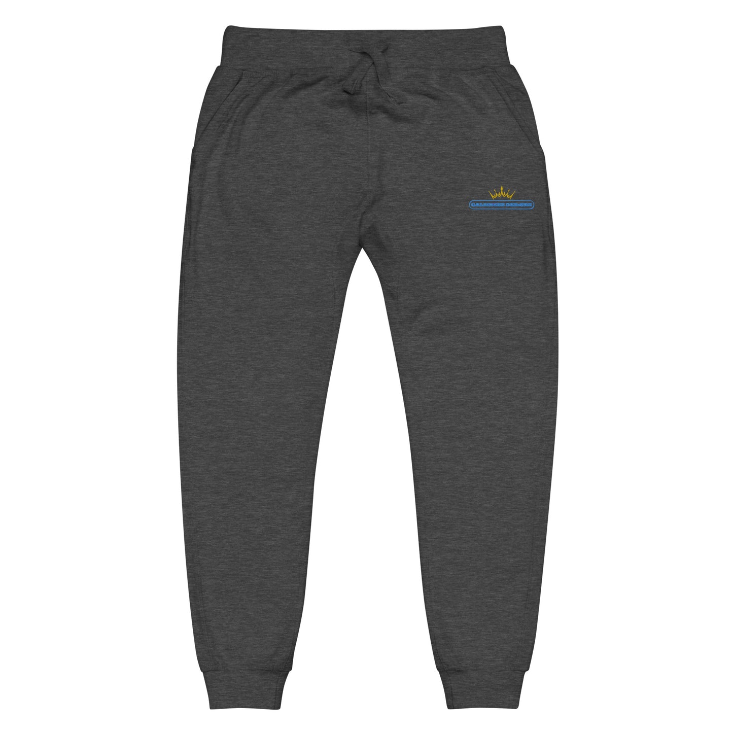 GOLDEN CROWN Illustration,, Text Frame, CALMNESS DESIGNS, Creative Designer's, Unisex fleece sweatpants