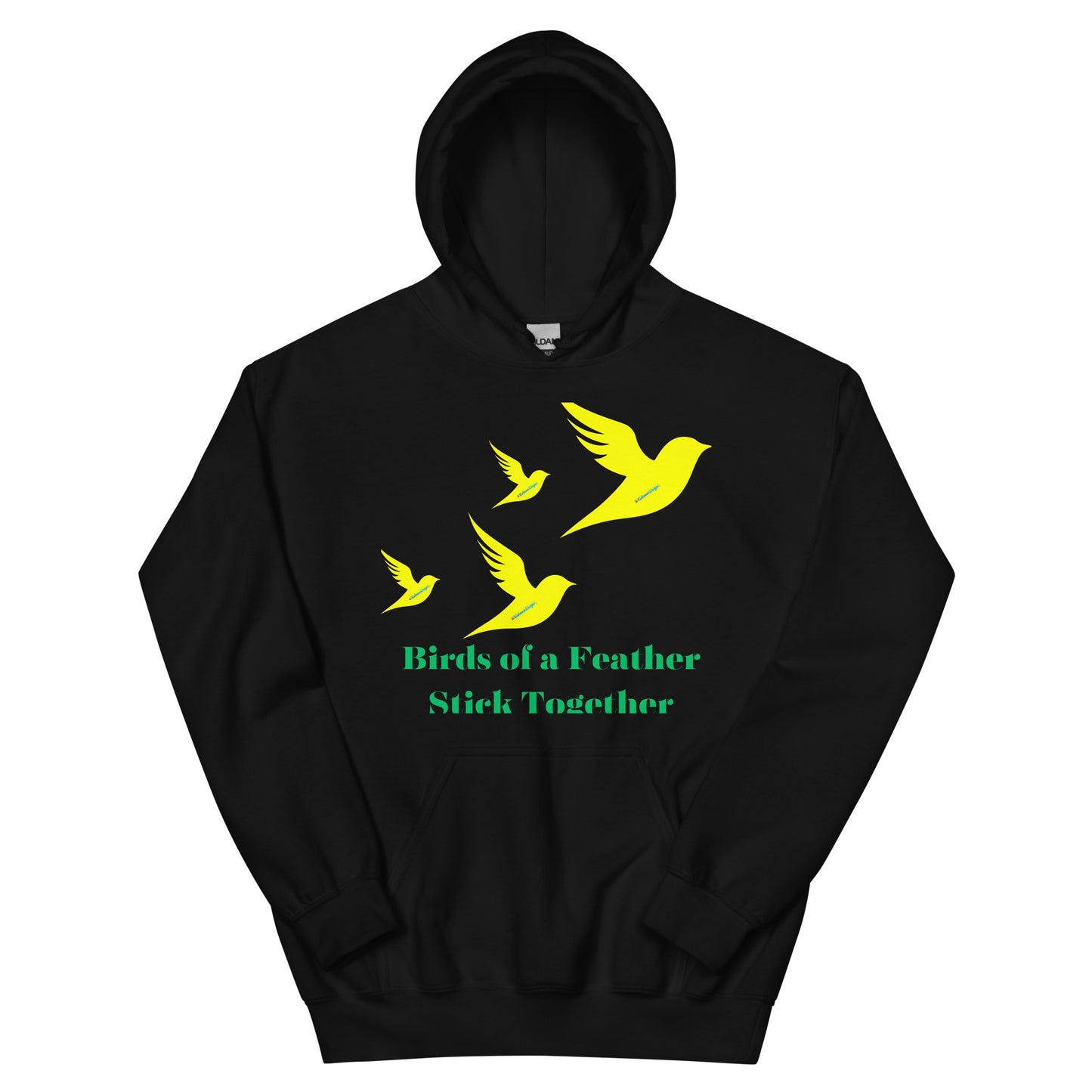 Birds of a Feather Stick Together, Flock of Birds Flying, Calmness Designs, Unisex Hoodie