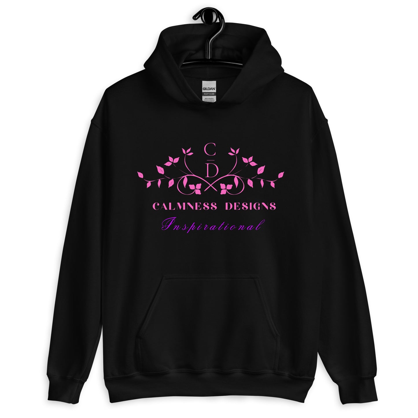 Ivory Pink Traditional Couple Monogram Wedding Logo, Calmness Designs, Creative Designs, Unisex Hoodie